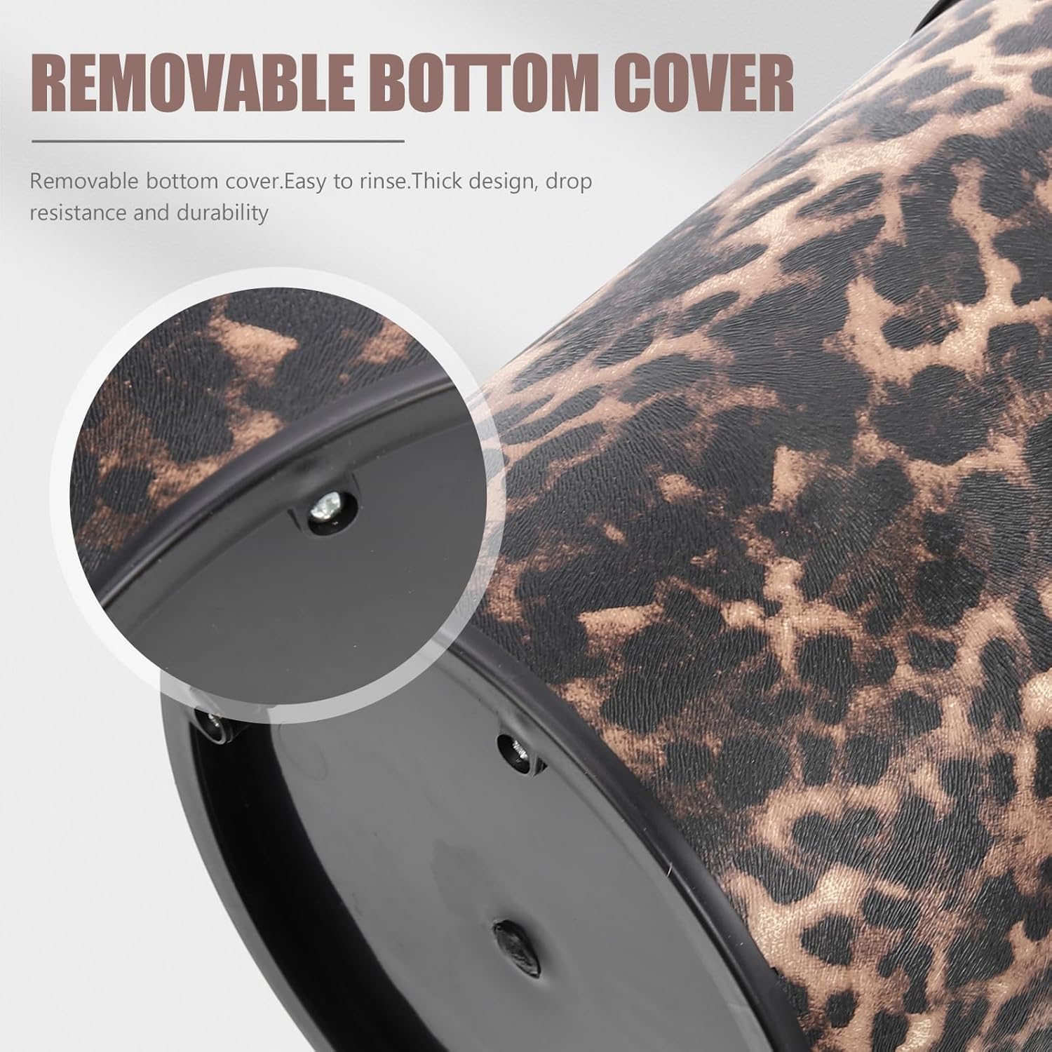 COHEALI 5L Metal Trash Can with Fixed Bag Ring