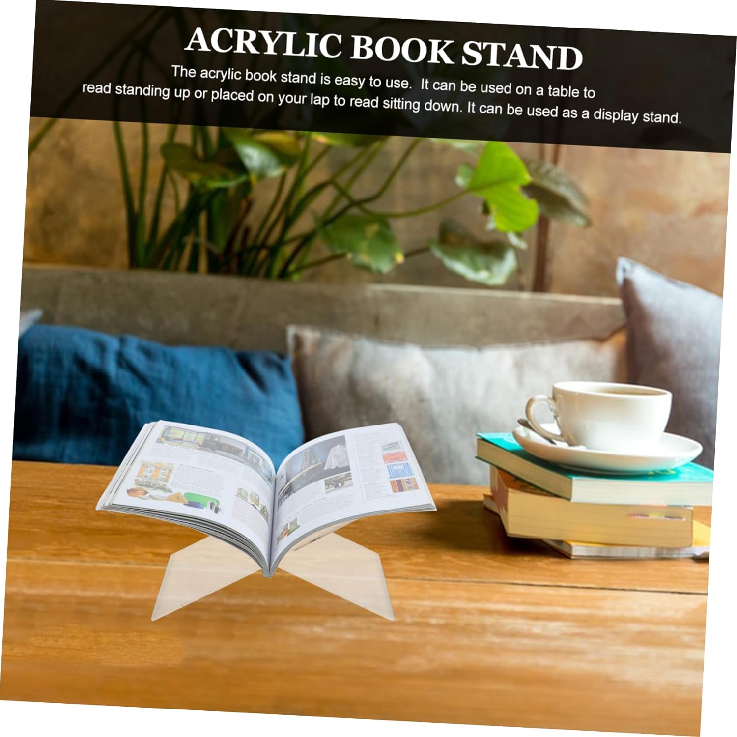 Cooking Book Stand Acrylic Holder for Kitchen Counter