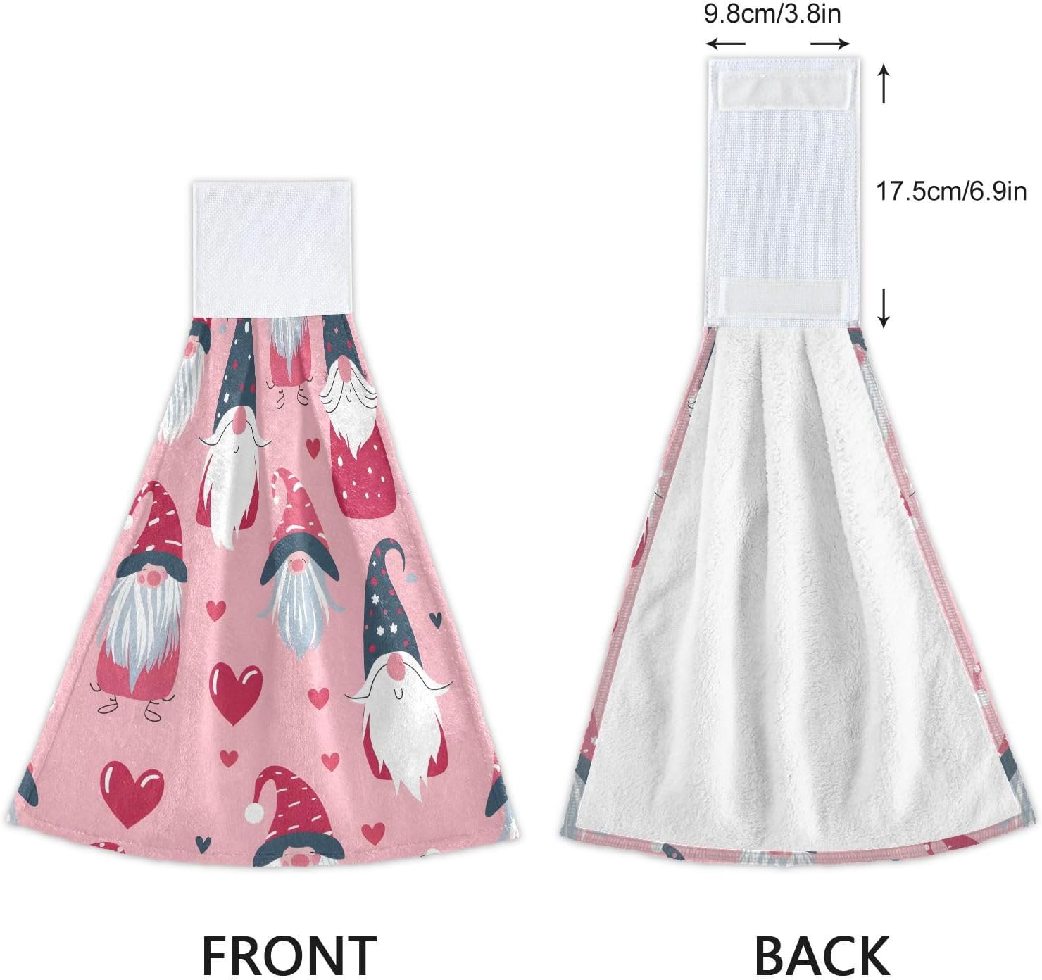 Vnurnrn Decorative Dish Towels Set 2pcs Gnome Love Microfiber Towels