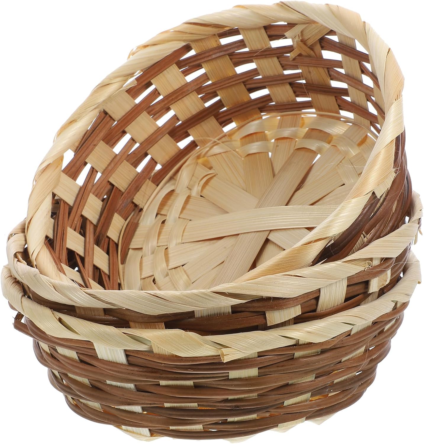 EXCEART 3pcs Woven Rattan Fruit Container Set