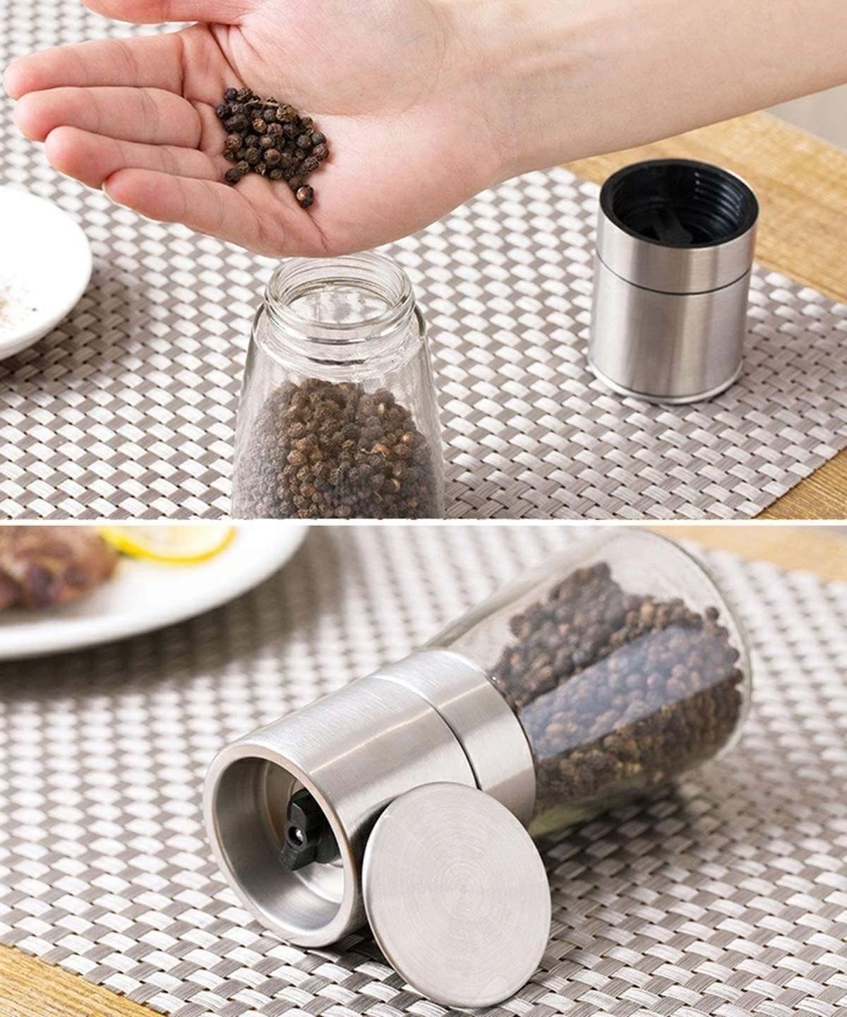 Adjustable Spice Grinder Set - Stainless Steel Ceramic