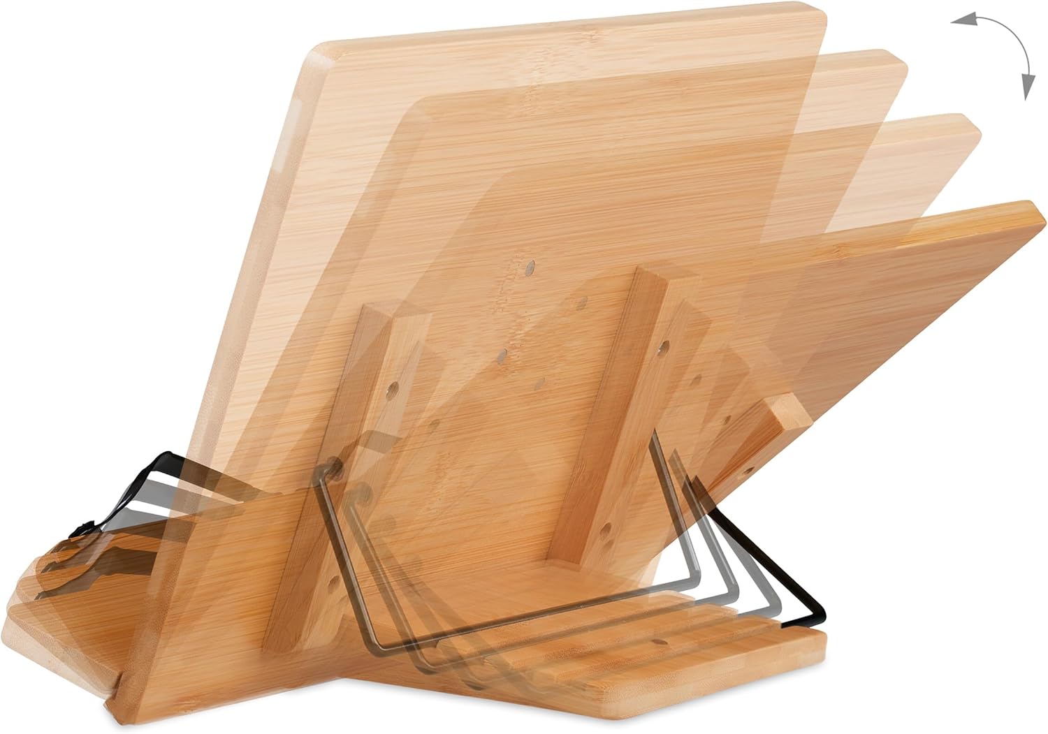 Relaxdays Bamboo Reading Stand with 4 Tilt Angles