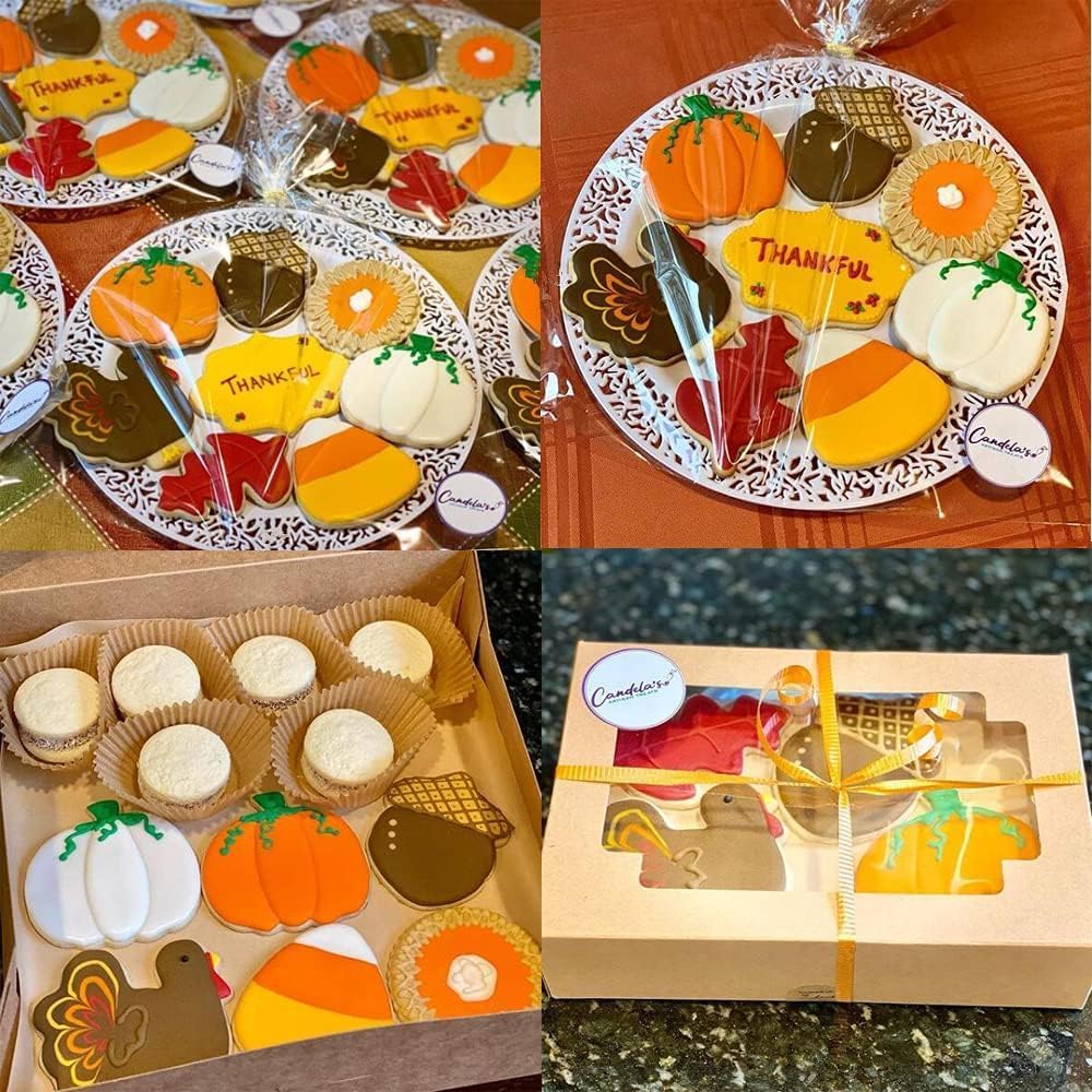 IPUDIS 16pc Stainless Steel Cookie Cutter Set with 10 Gold Cake Pads