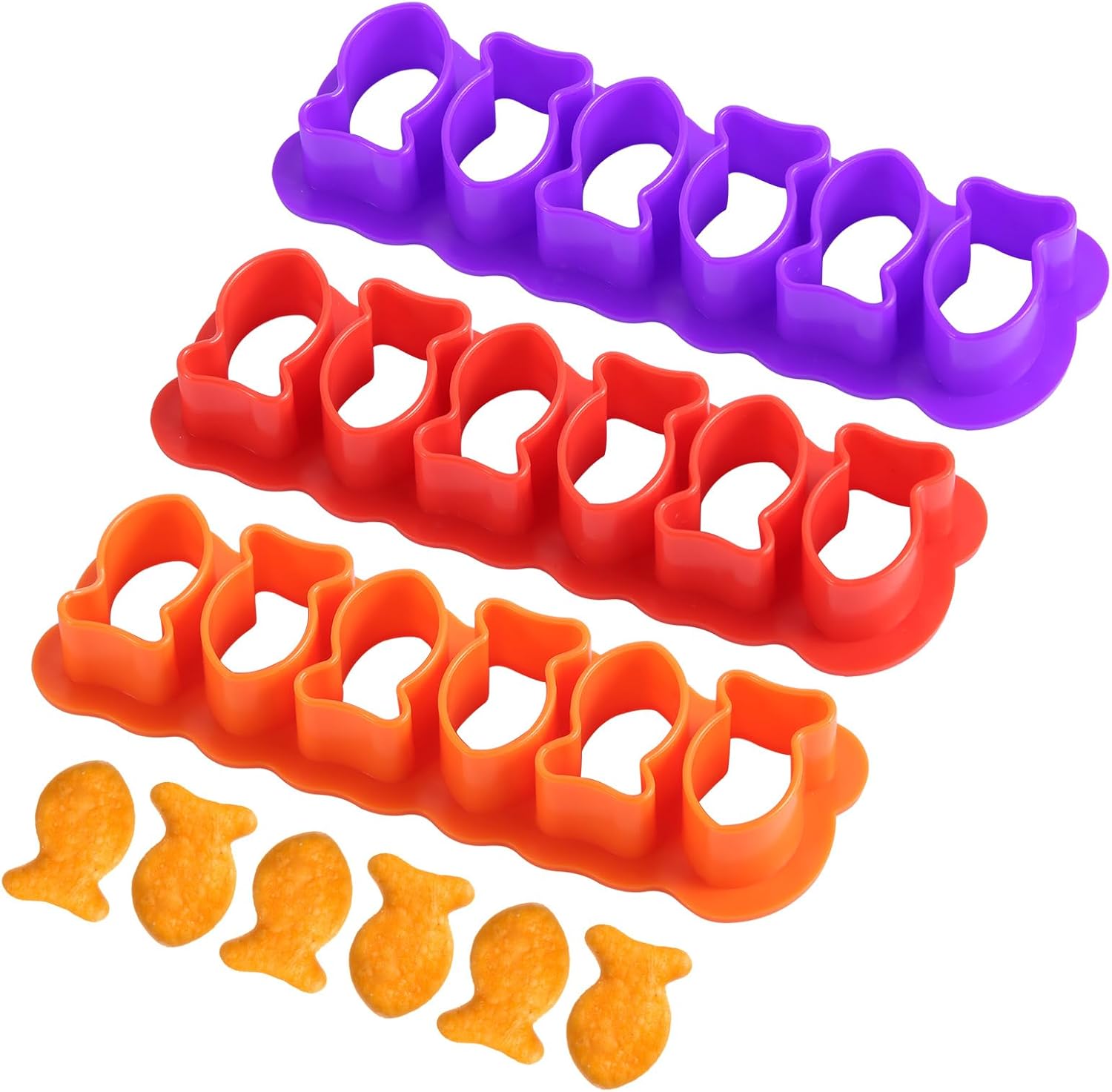 3pcs Goldfish Cookie Cutter with 6 Fish Each
