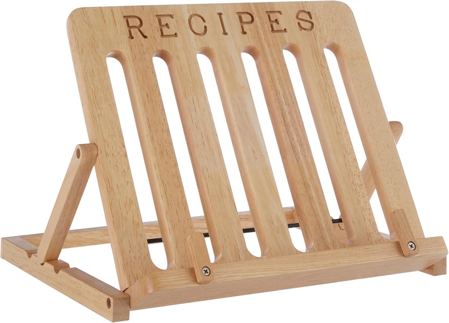Premier Rubberwood Book Stand for Kitchen Desk