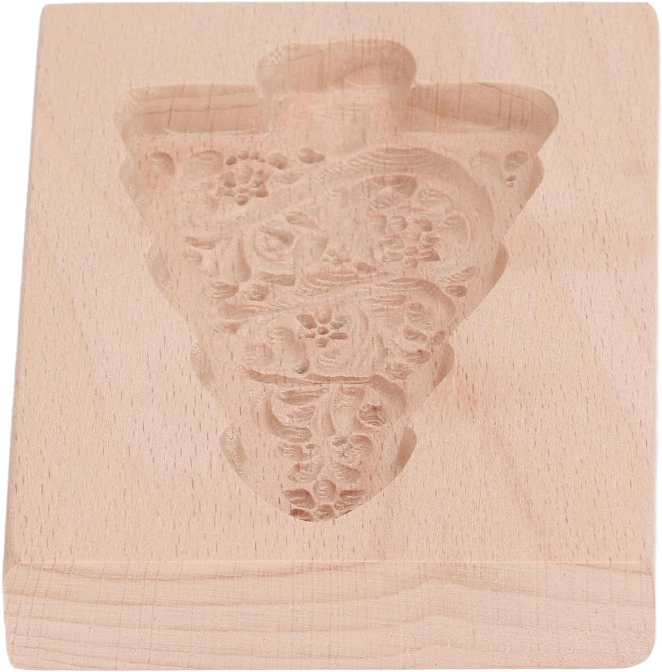Carved Wooden Cookie Cutter with Xmas Tree Design