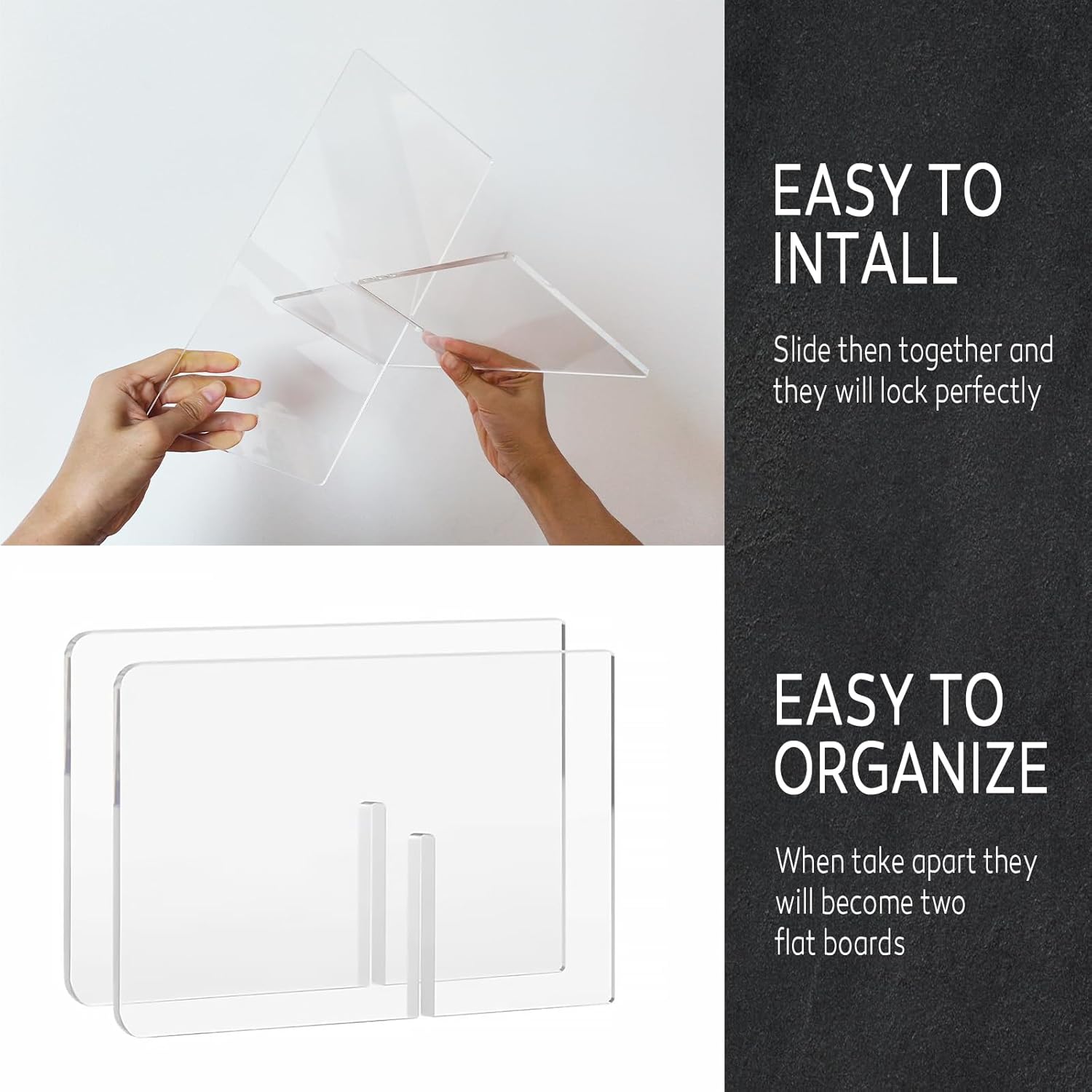 Fincoly Acrylic Book Stand for Kitchen Counter and Coffee Table