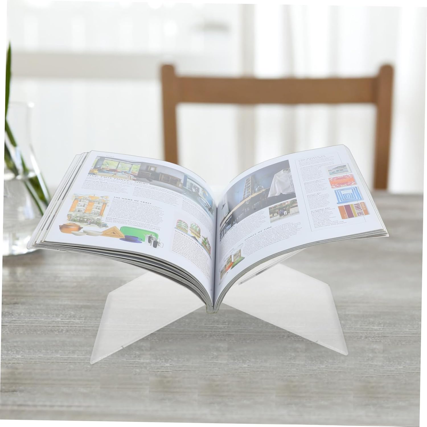 Cabilock Acrylic Cookbook Stand Kitchen Display Holder