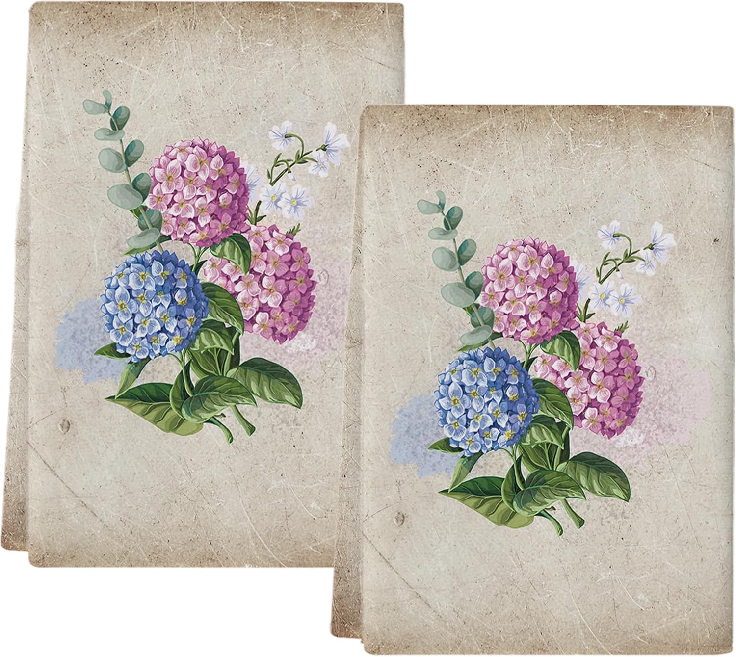 Vintage Hydrangea Kitchen Towels Pack of 2