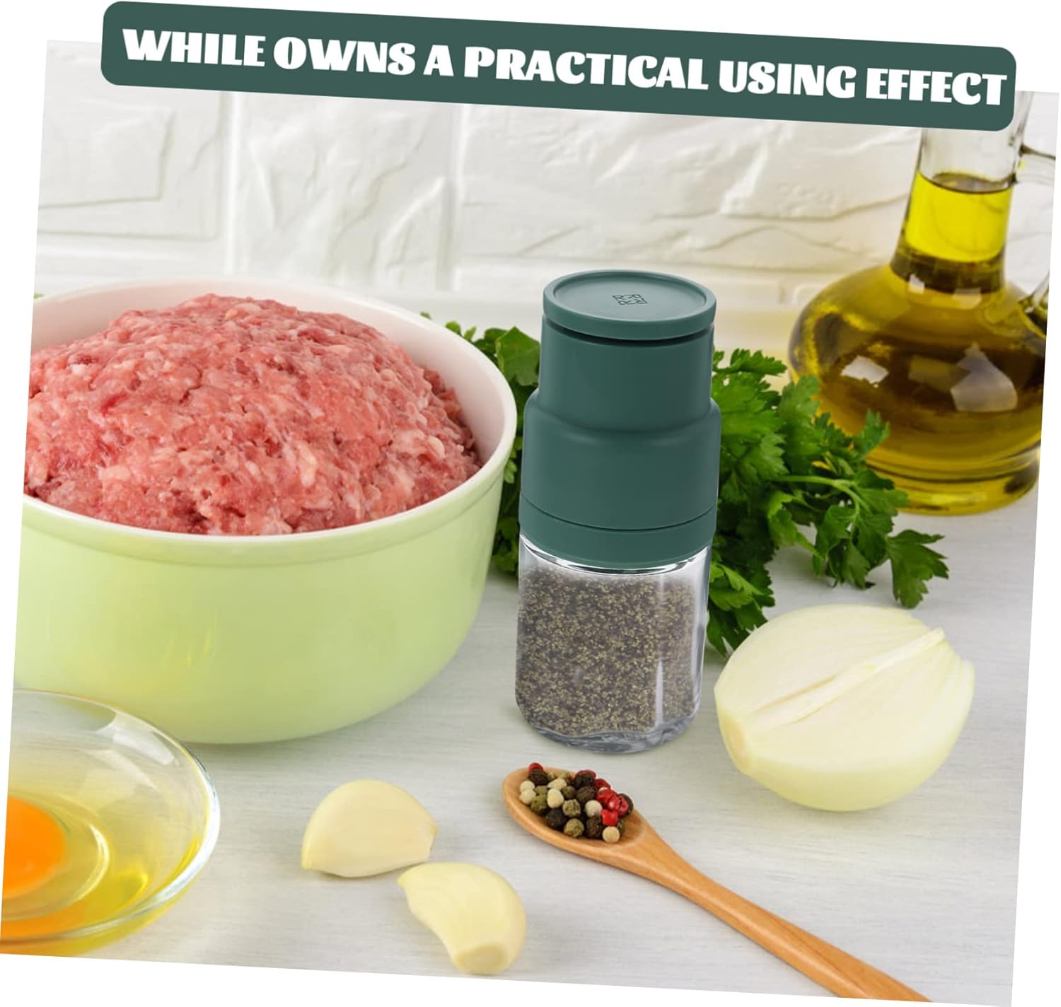 SHOWERORO Rechargeable Pepper Mill with Salt Shaker 1