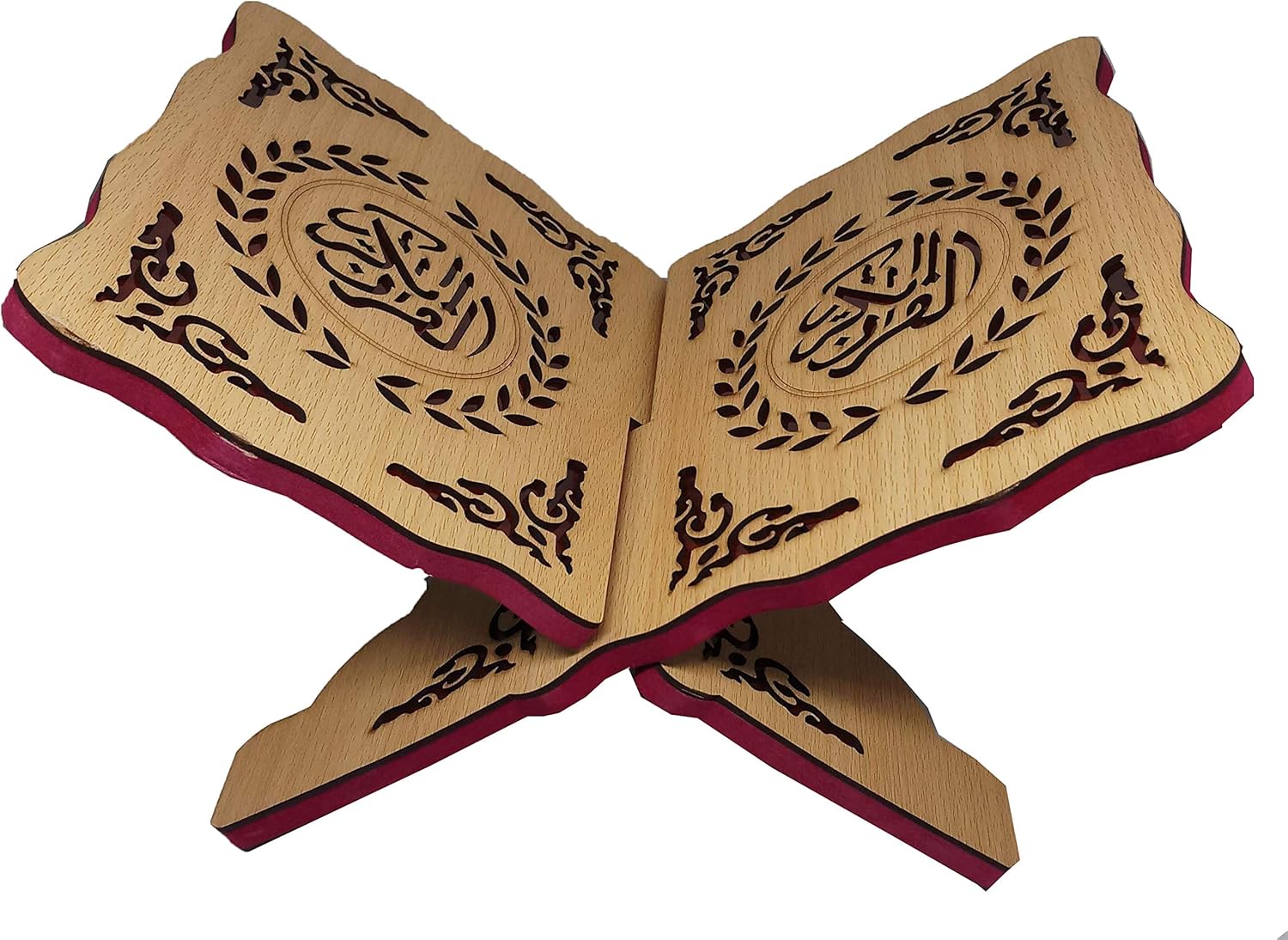 Al-Ameen Wooden Quran Rehal Book Stand Beige Small