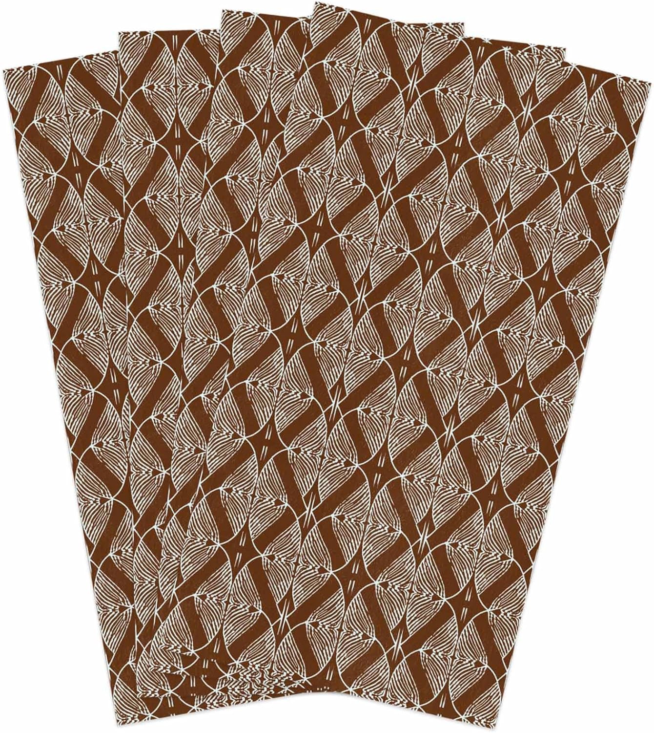 ZOE GARDEN Geometric Brown Dish Towels 4-PC Set