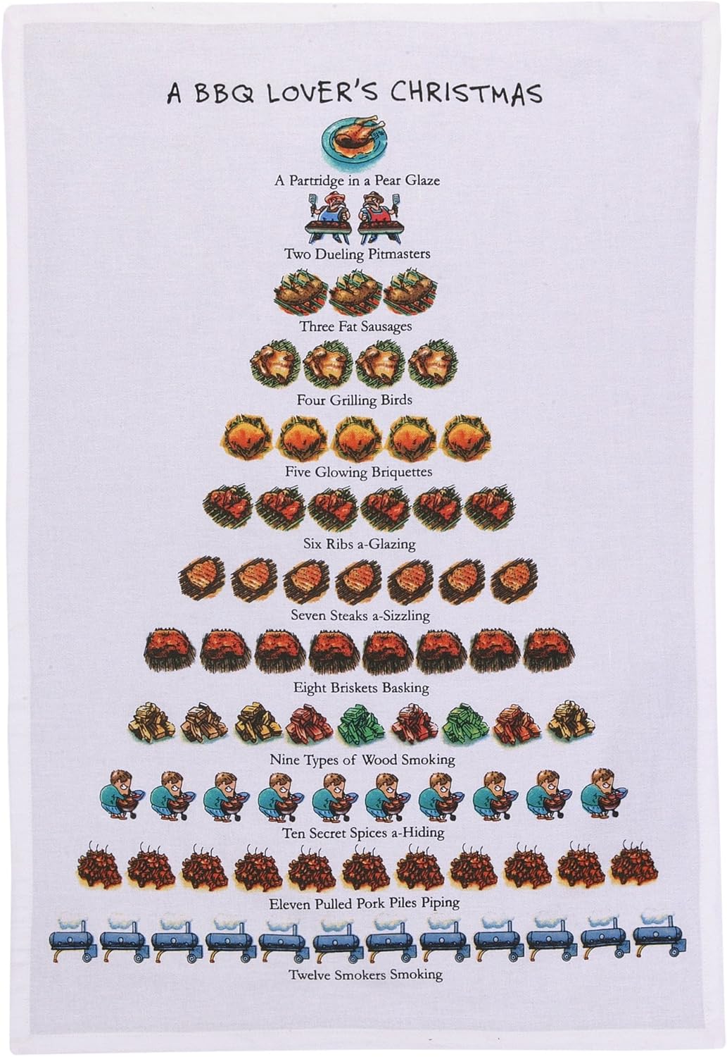 Peking Handicraft Mistletoe Co Christmas Kitchen Towel 18x26