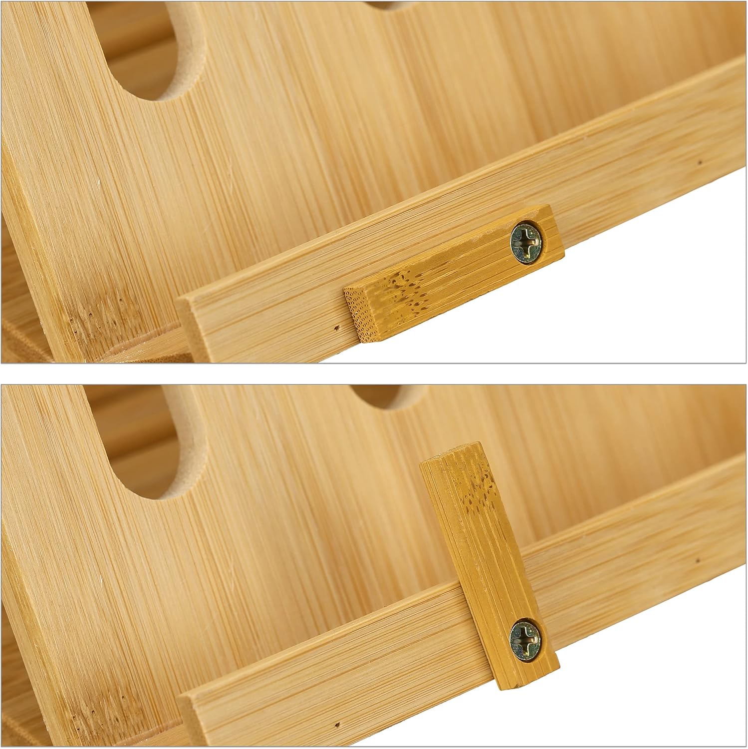 Relaxdays Bamboo Book Stand - 3 Angle Levels Foldable