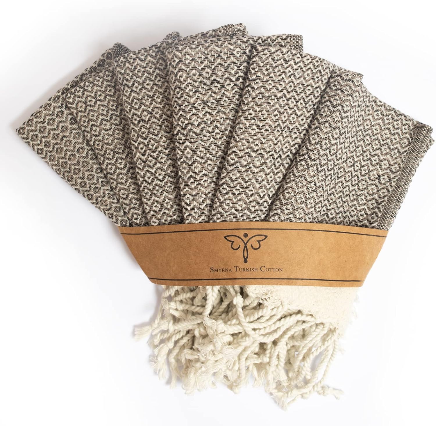 SMYRNA TURKISH COTTON Dish Towels Pack of 6 - Latte
