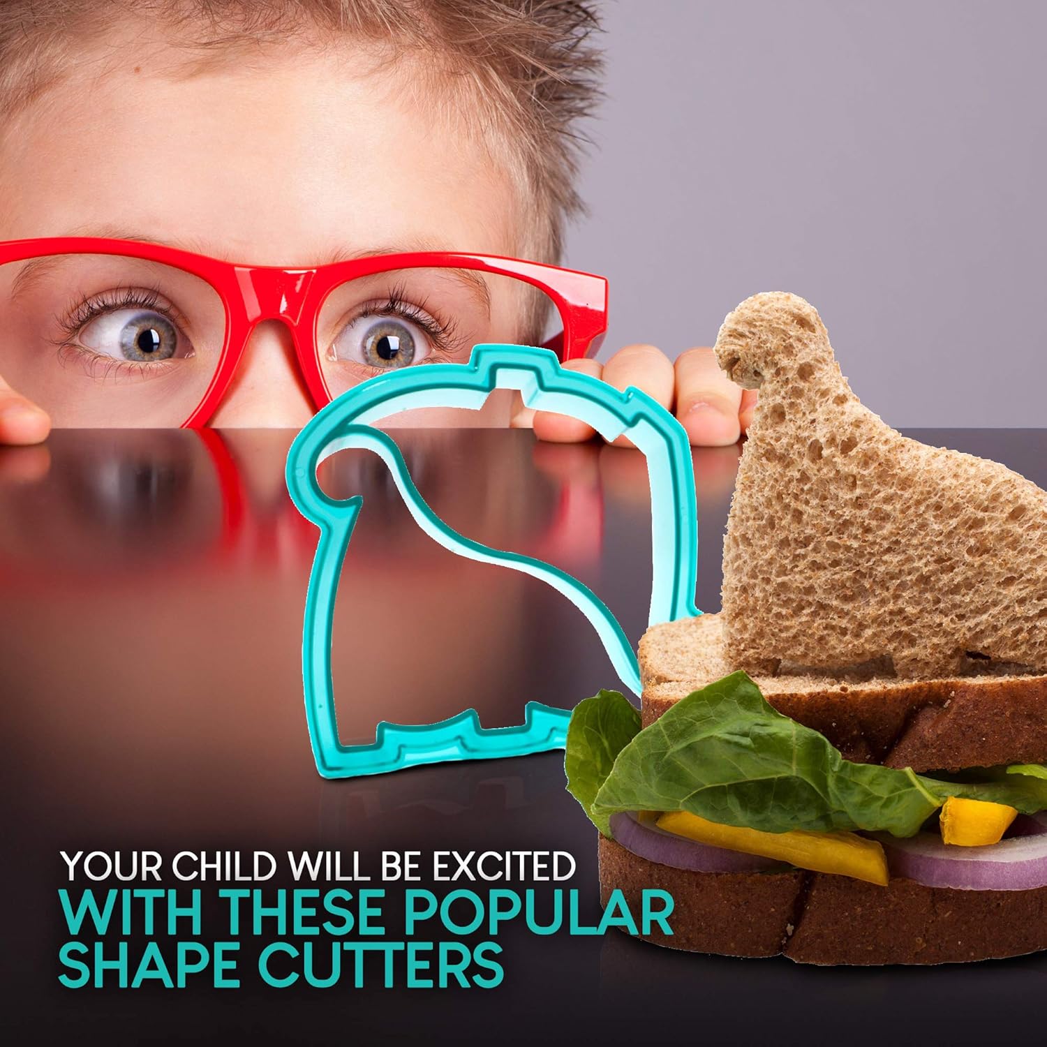 EXULTIMATE Colorful Sandwich Cutter Set of 7