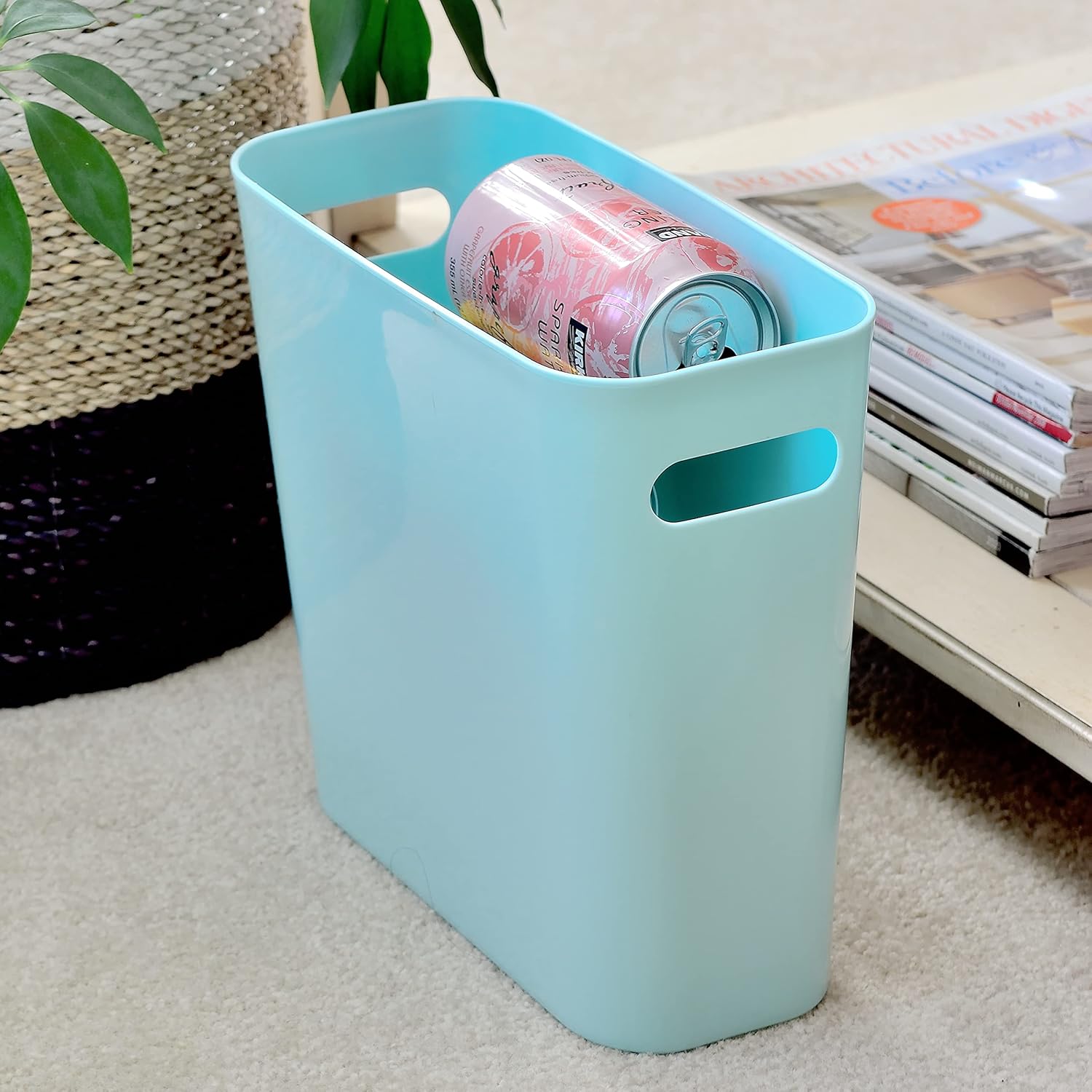 Youngever 15 Gallon Slim Trash Can with Handles 1
