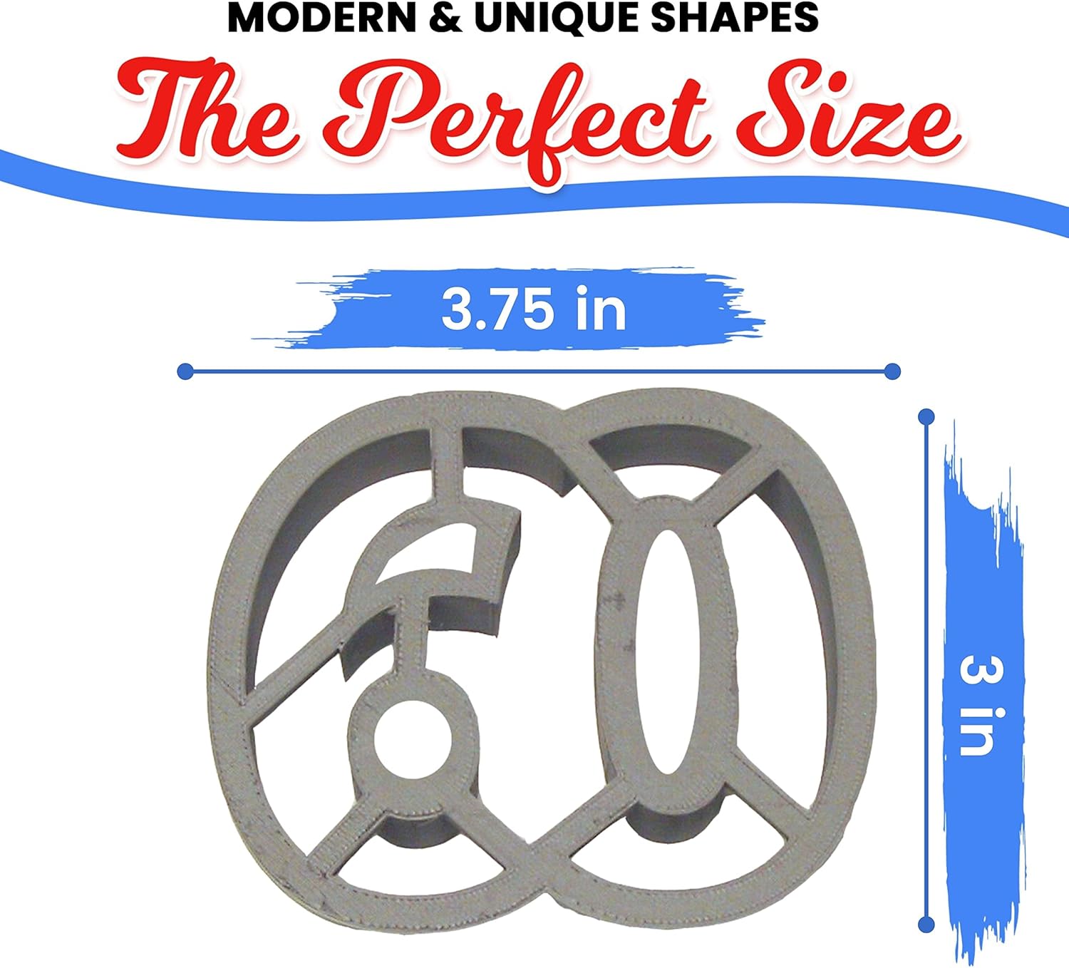 Foose Brand Number 60 Cookie Cutter 375 Inch - Durable Unique