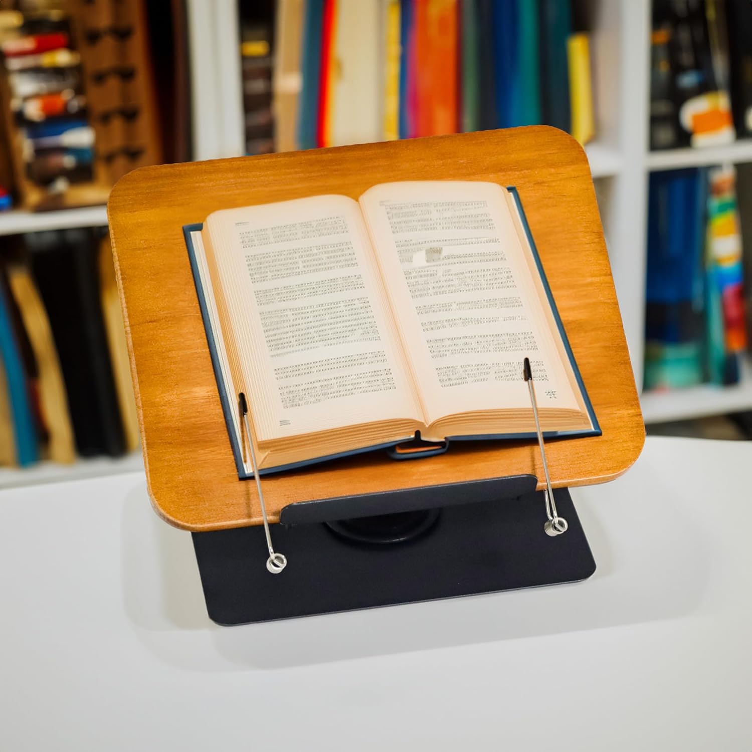 Trademark Innovations Stand SWVL Swivel Book Holder Brown 1