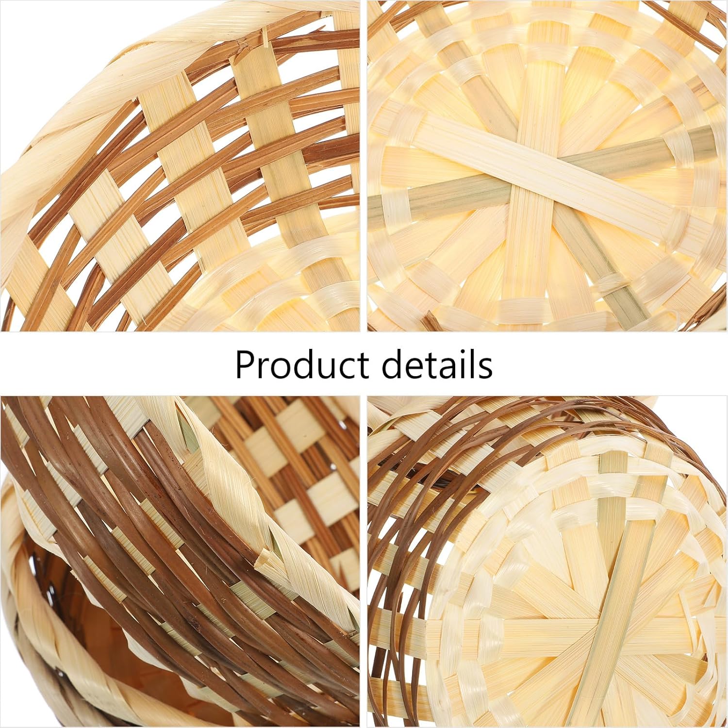 EXCEART 3pcs Woven Rattan Fruit Container Set