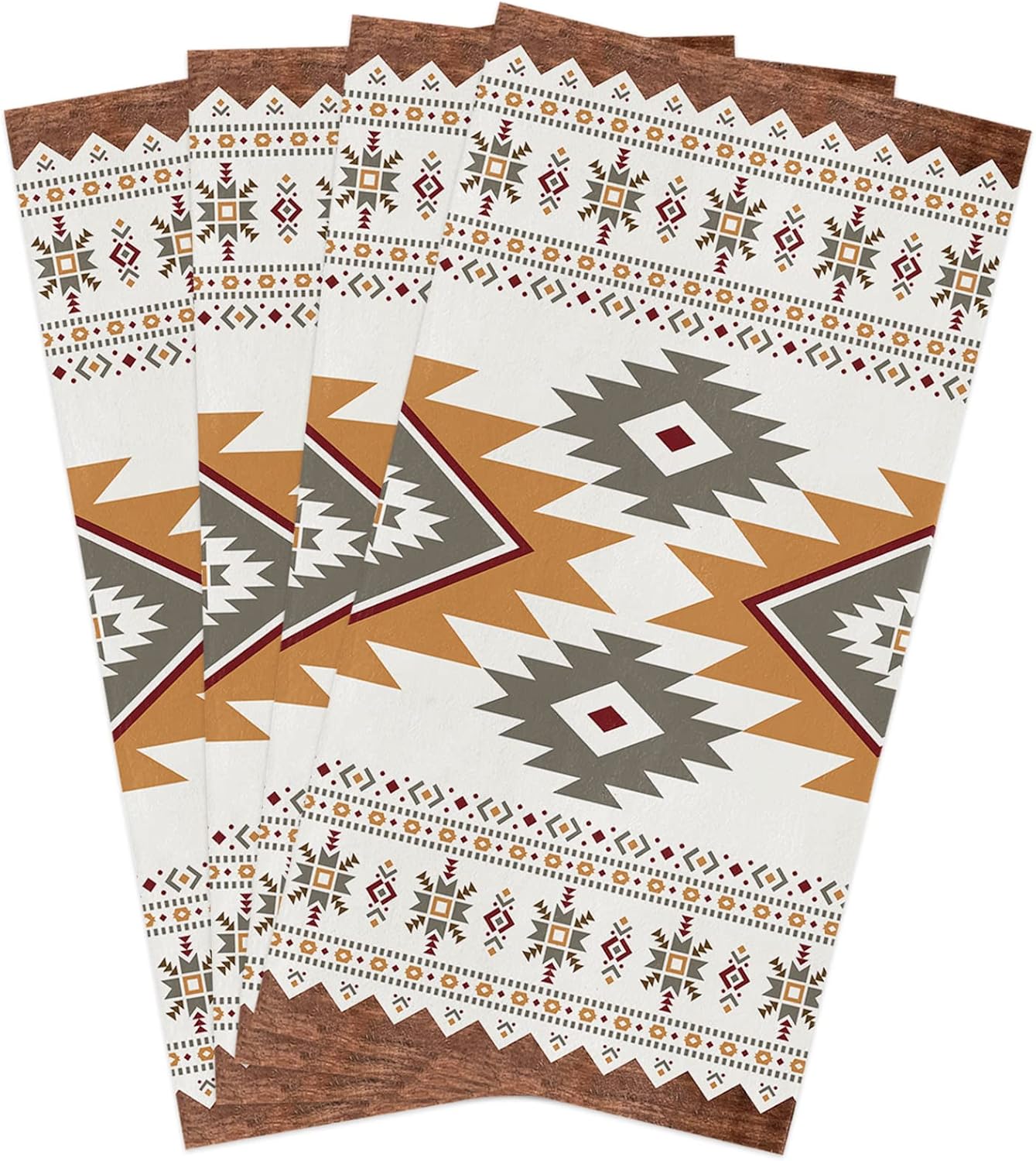 ZOE GARDEN Southwest Geometric Dish Cloths - 4 Pack 18x28