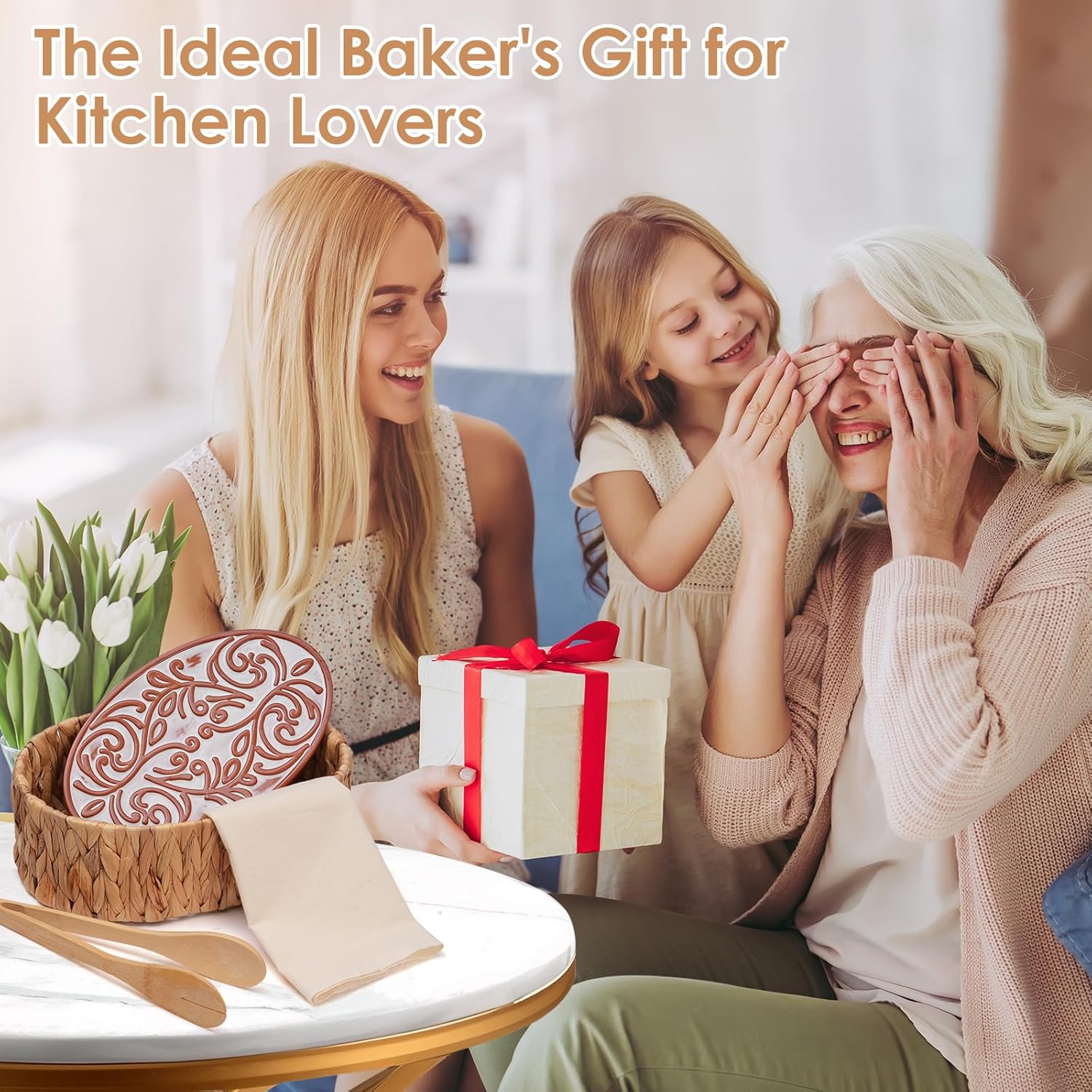DRXX FEXE Bread Warmer Basket with Stone 1