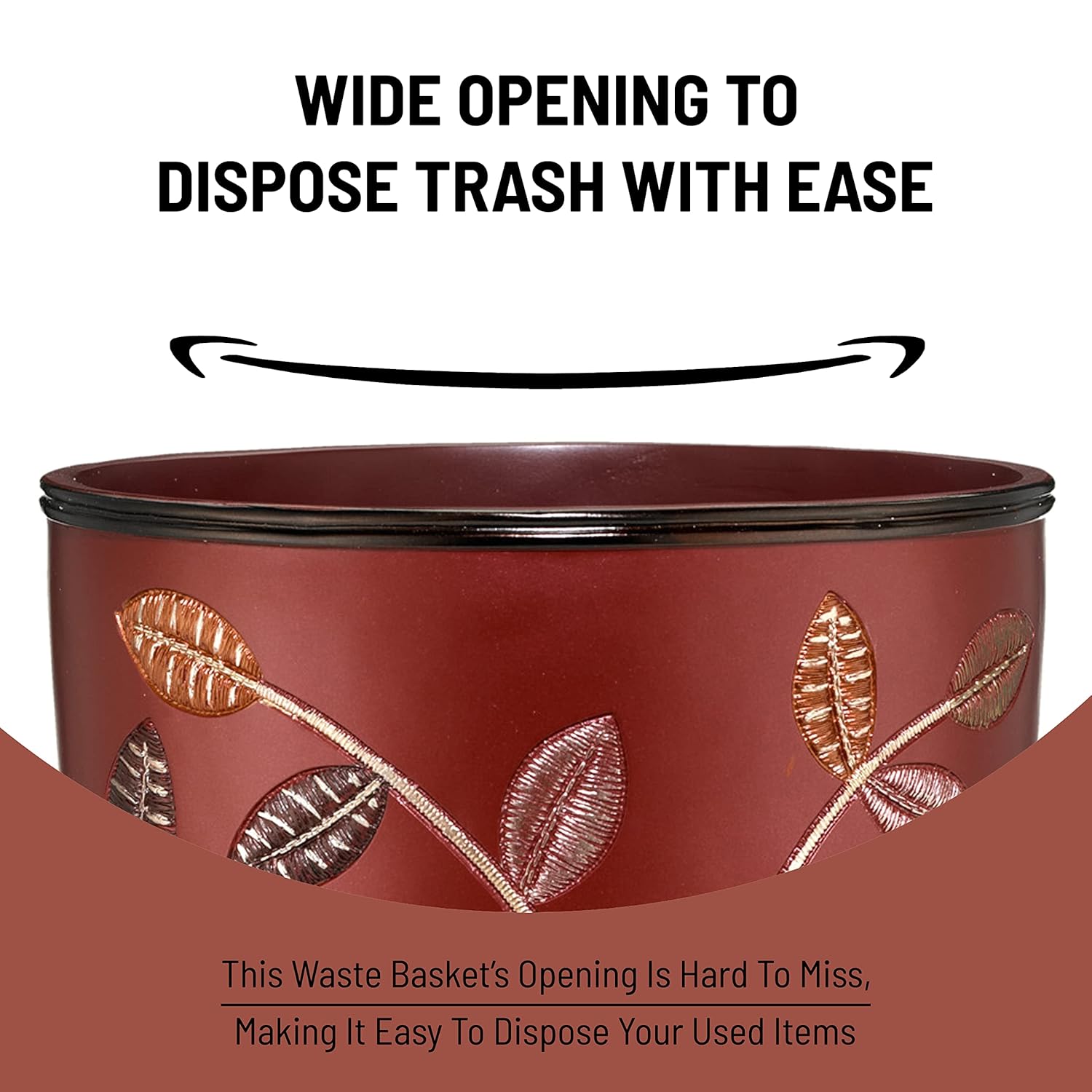 Zahari Home Decorative Trash Can - 21 Gallons Compact Stylish