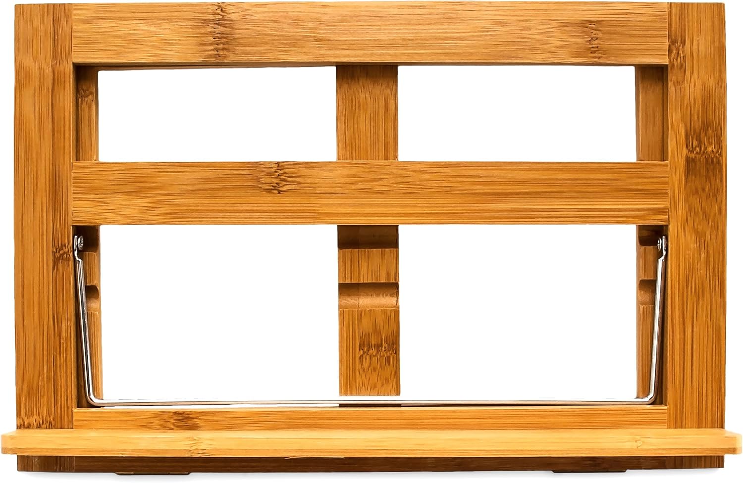 Relaxdays Bamboo Cookbook Stand Adjustable Angle