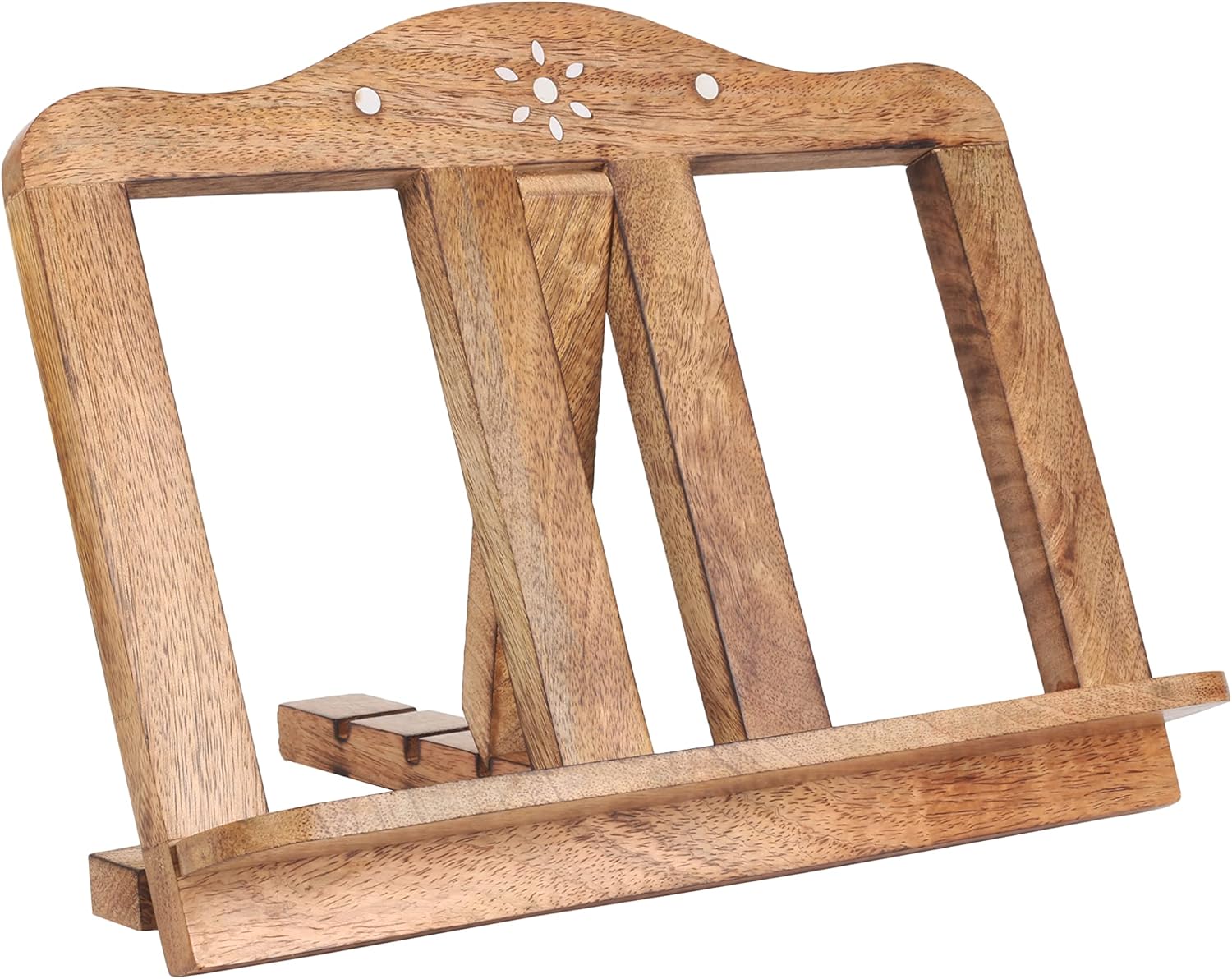 Mothers Day Gifts Wooden Cookbook Stand - Adjustable Foldable 1