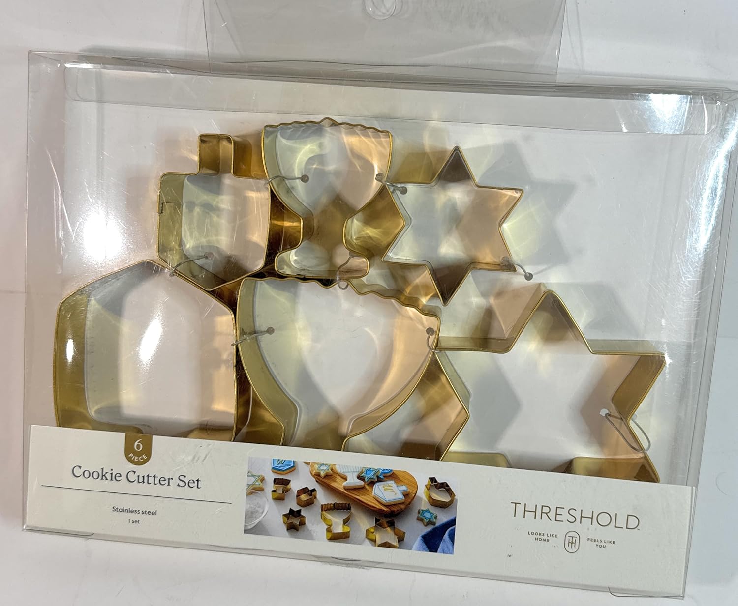 Hanukkah Cookie Cutter Set of 6 Stainless Steel