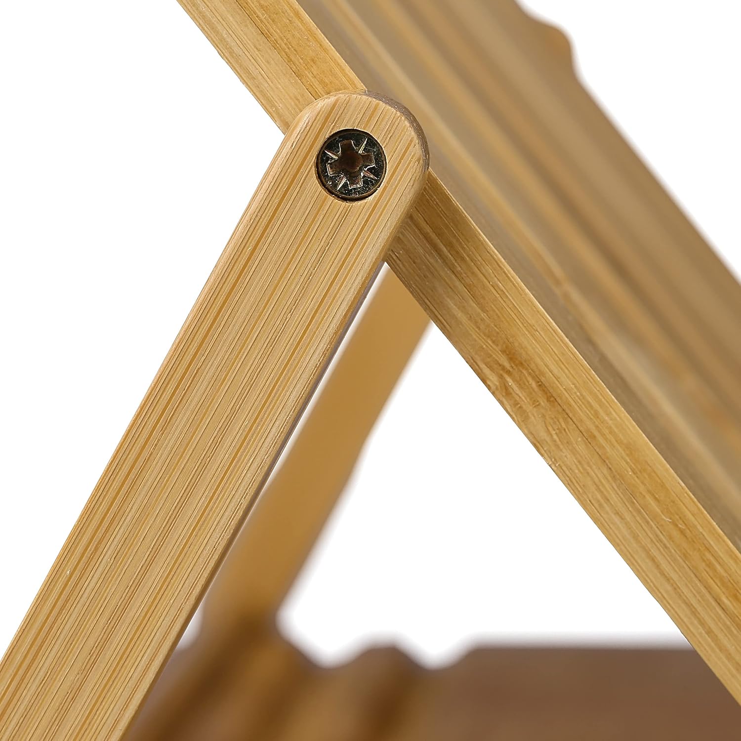 Relaxdays Bamboo Book Stand - 3 Angle Levels Foldable