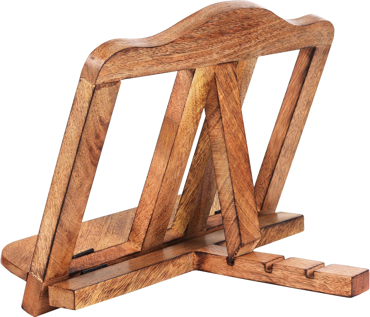 Mothers Day Gifts Wooden Cookbook Stand - Adjustable Foldable 1