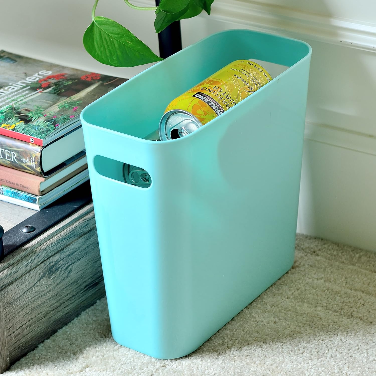 Youngever 15 Gallon Slim Trash Can with Handles 1