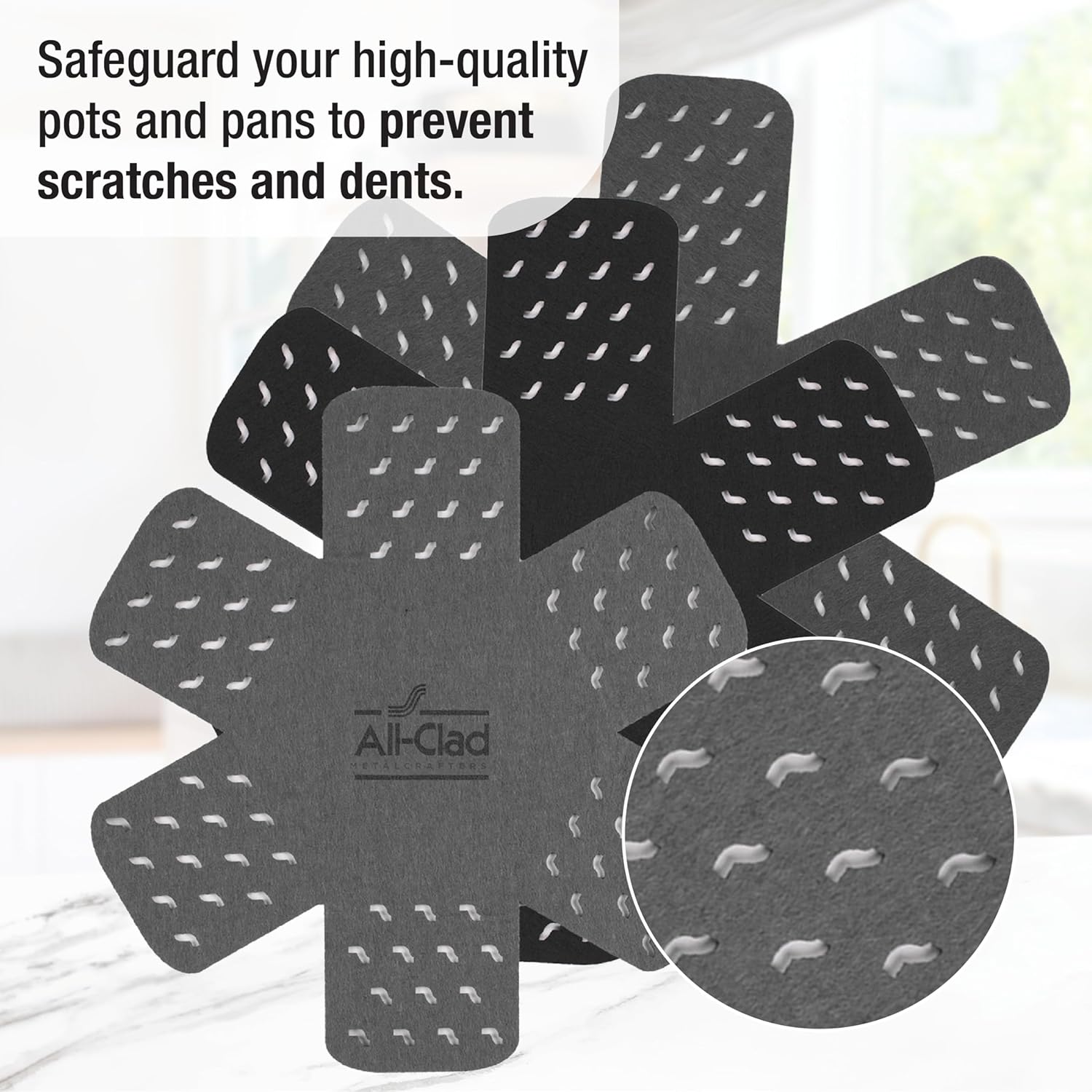 All-Clad 3-Piece Cookware Protectors - BlackGrey