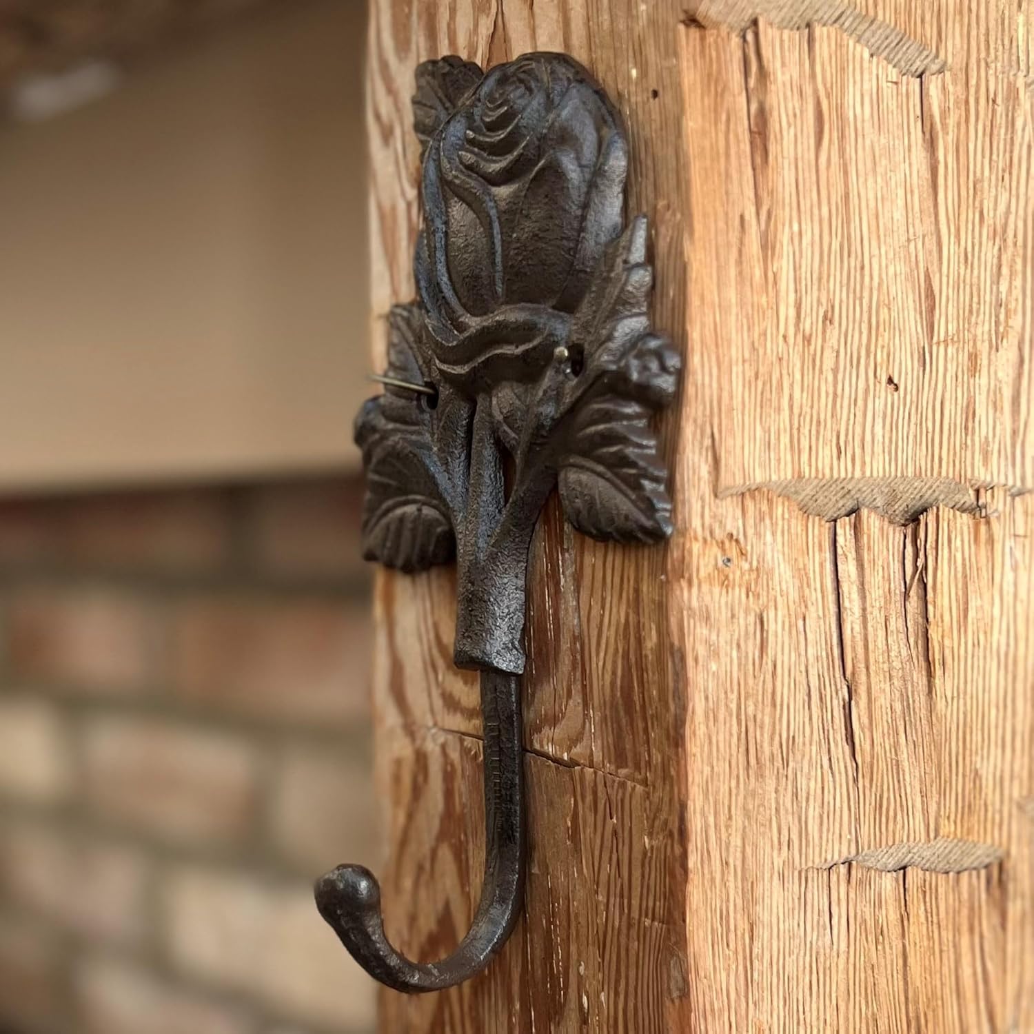 WHW Sweetheart Rose Wall Hooks Set of 4 Shabby Bronze