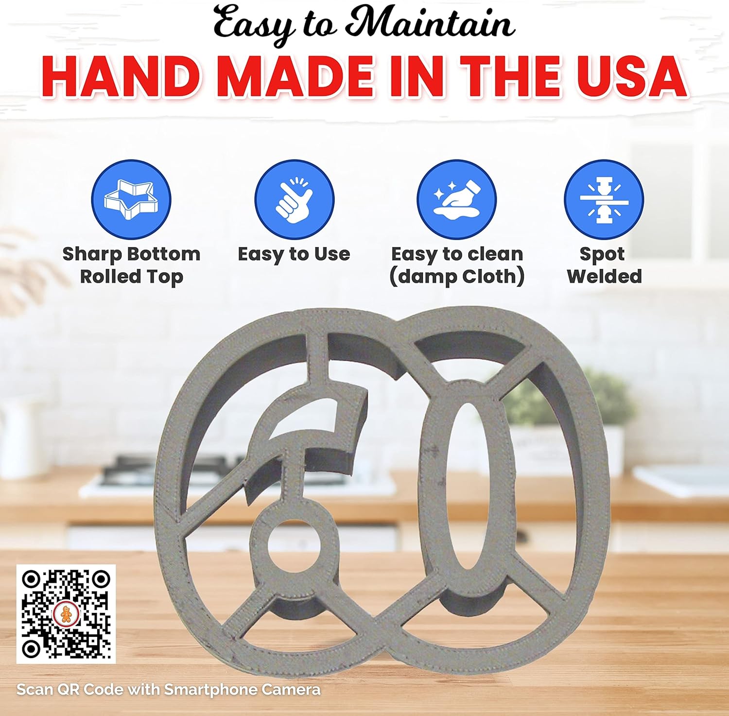 Foose Brand Number 60 Cookie Cutter 375 Inch - Durable Unique