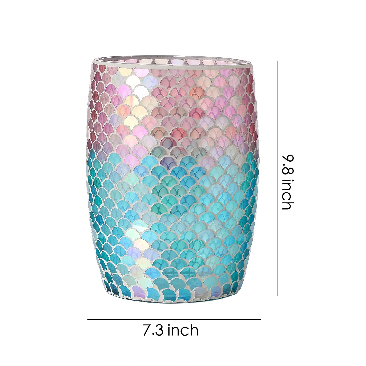 Stylish Mermaid Glass Wastebasket for Modern Homes