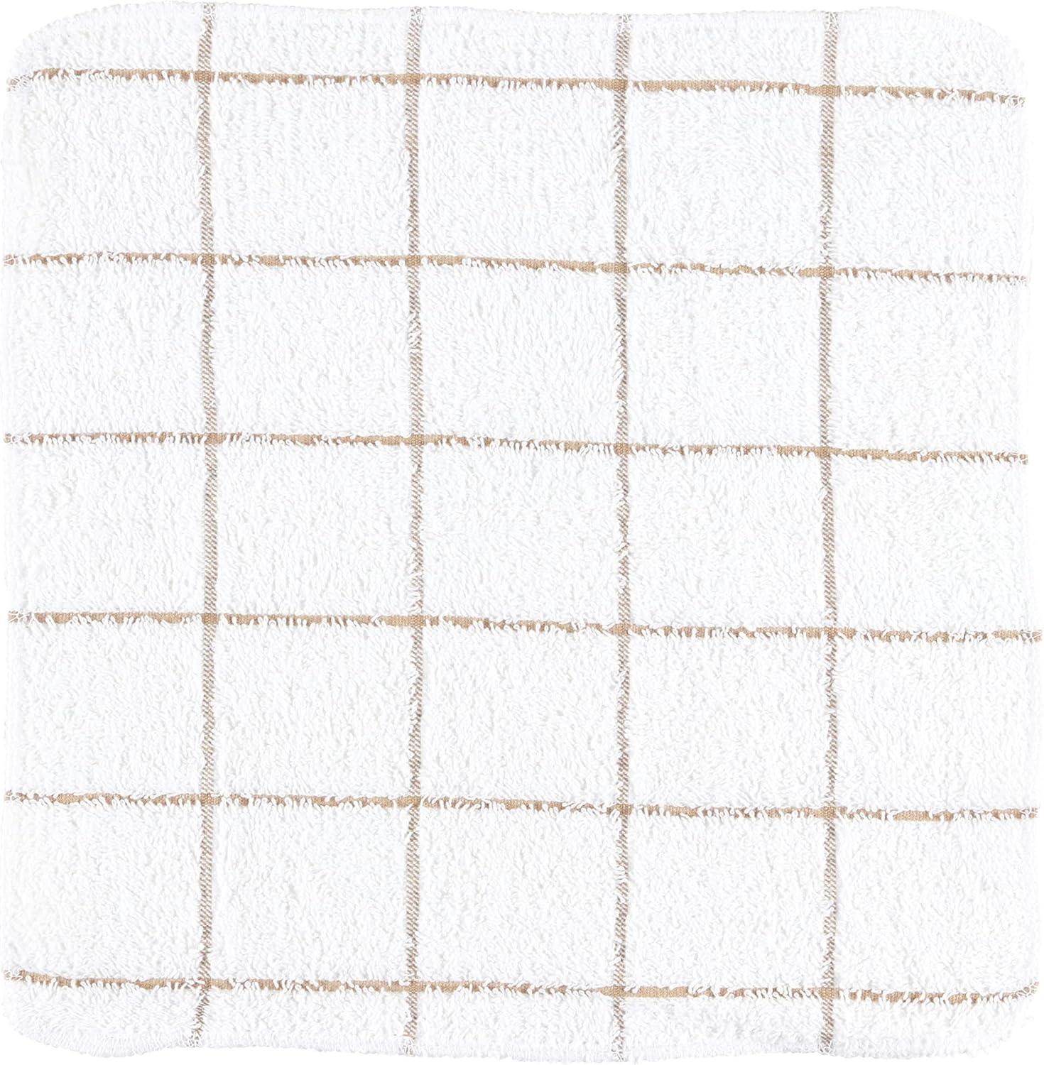 Arkwright Dish Towels - 12 Pack 100 Cotton 12x12 Inches Tan