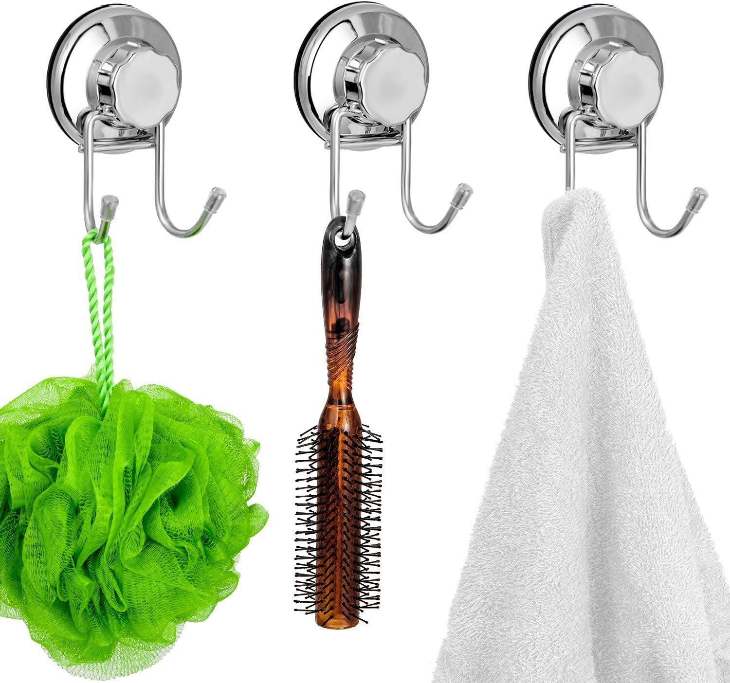SANNO Suction Cup Hook Holder Set of 3