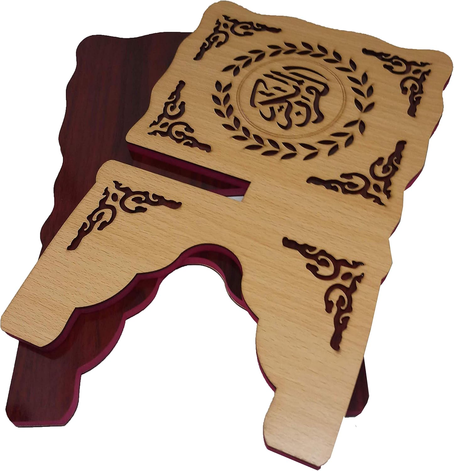 Al-Ameen Wooden Quran Rehal Book Stand Beige Small