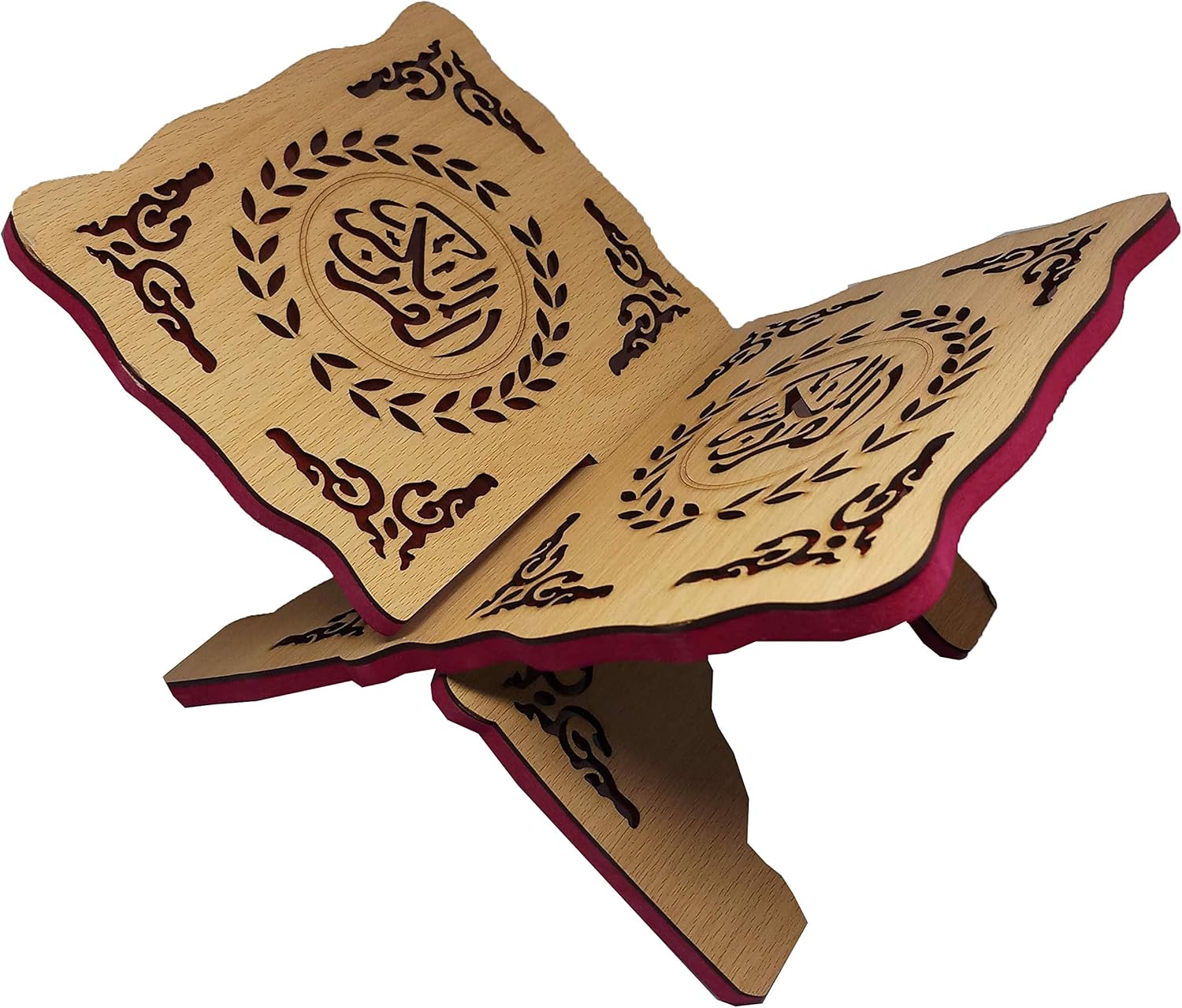 Al-Ameen Wooden Quran Rehal Book Stand Beige Small