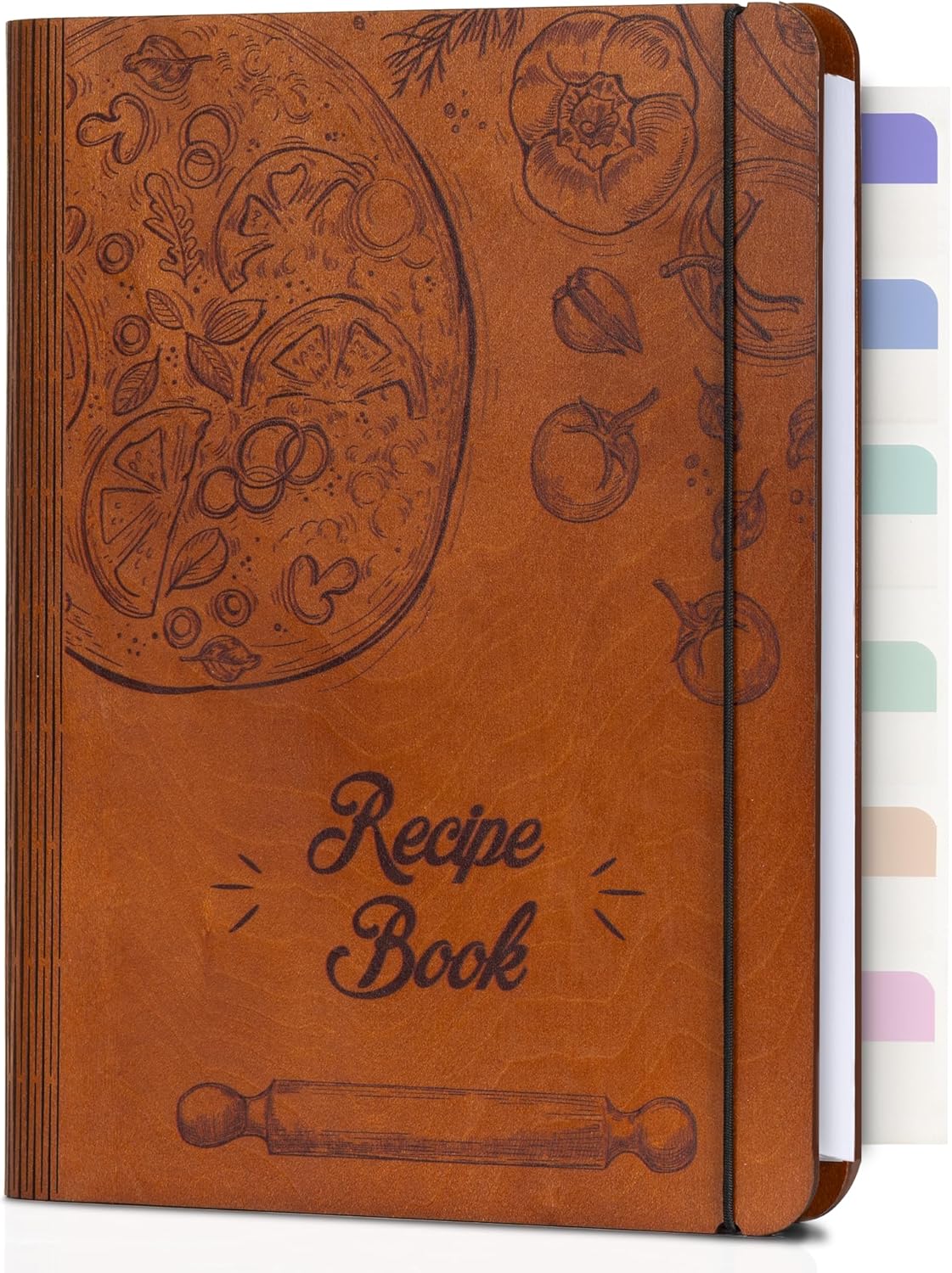 Wedding Gifts Cookbook Stand for Couple Woodcover Blank Recipe Book