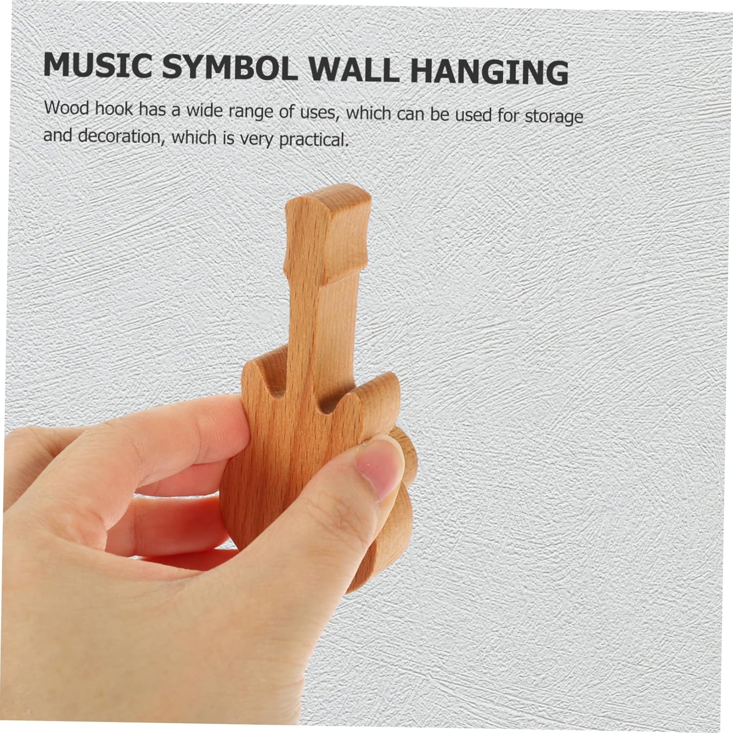 3Pcs Wall Mounted Wood Hooks for Hats Keys and Clothes