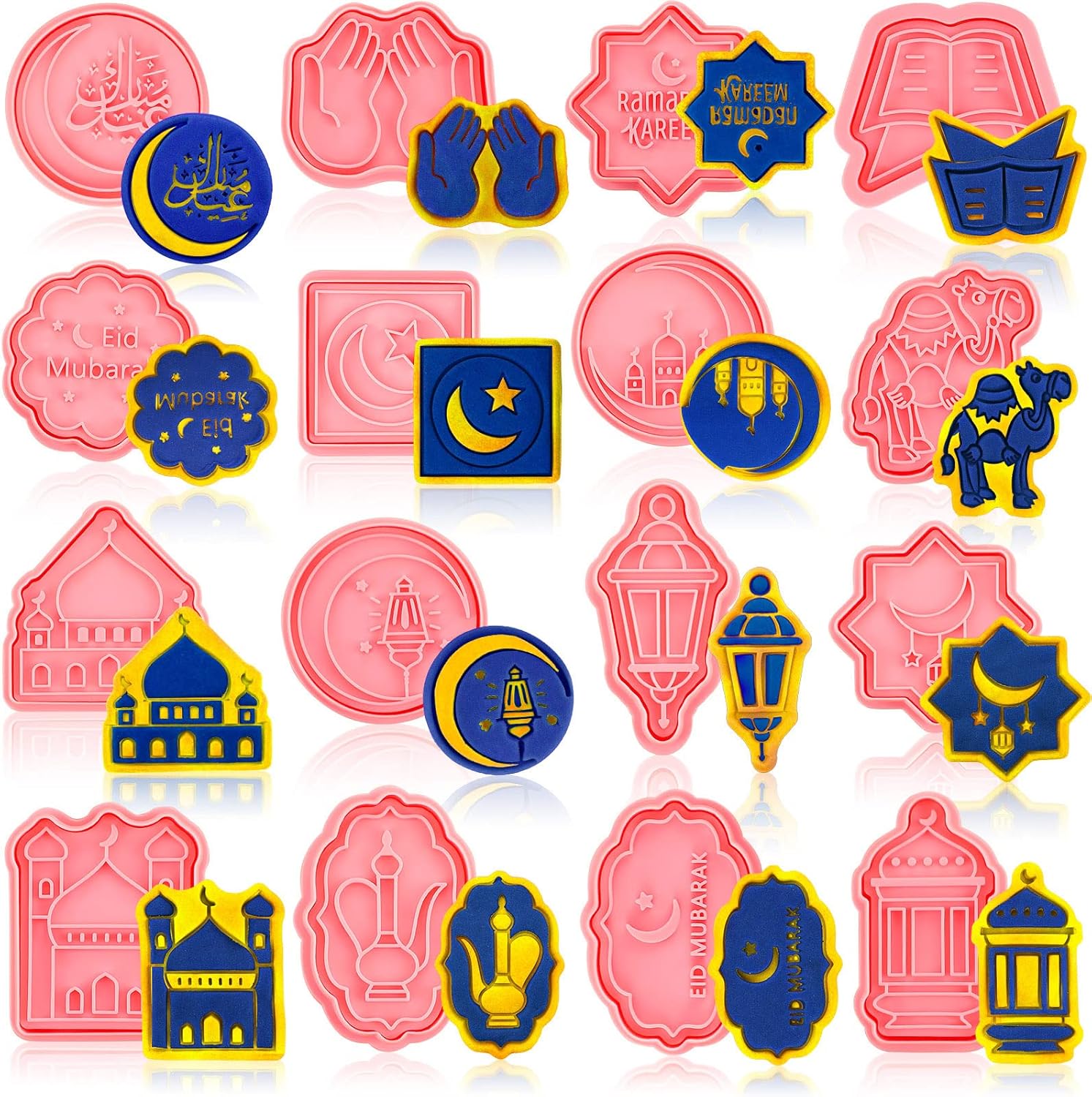 Honeydak 16-Piece Eid Mubarak Cookie Cutters Set 1