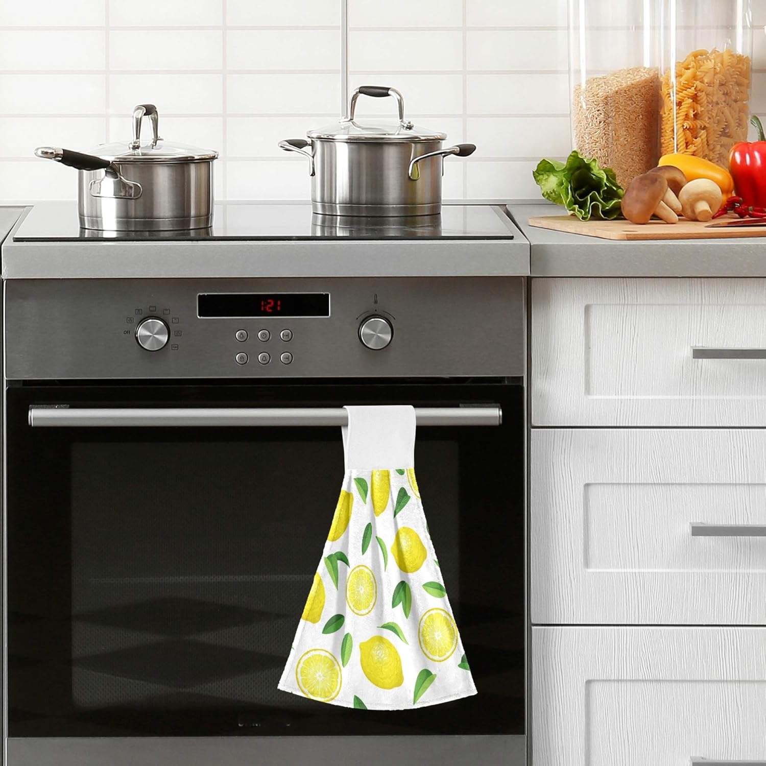 Aslsiy Summer Fresh Lemons Kitchen Towel Set of 2