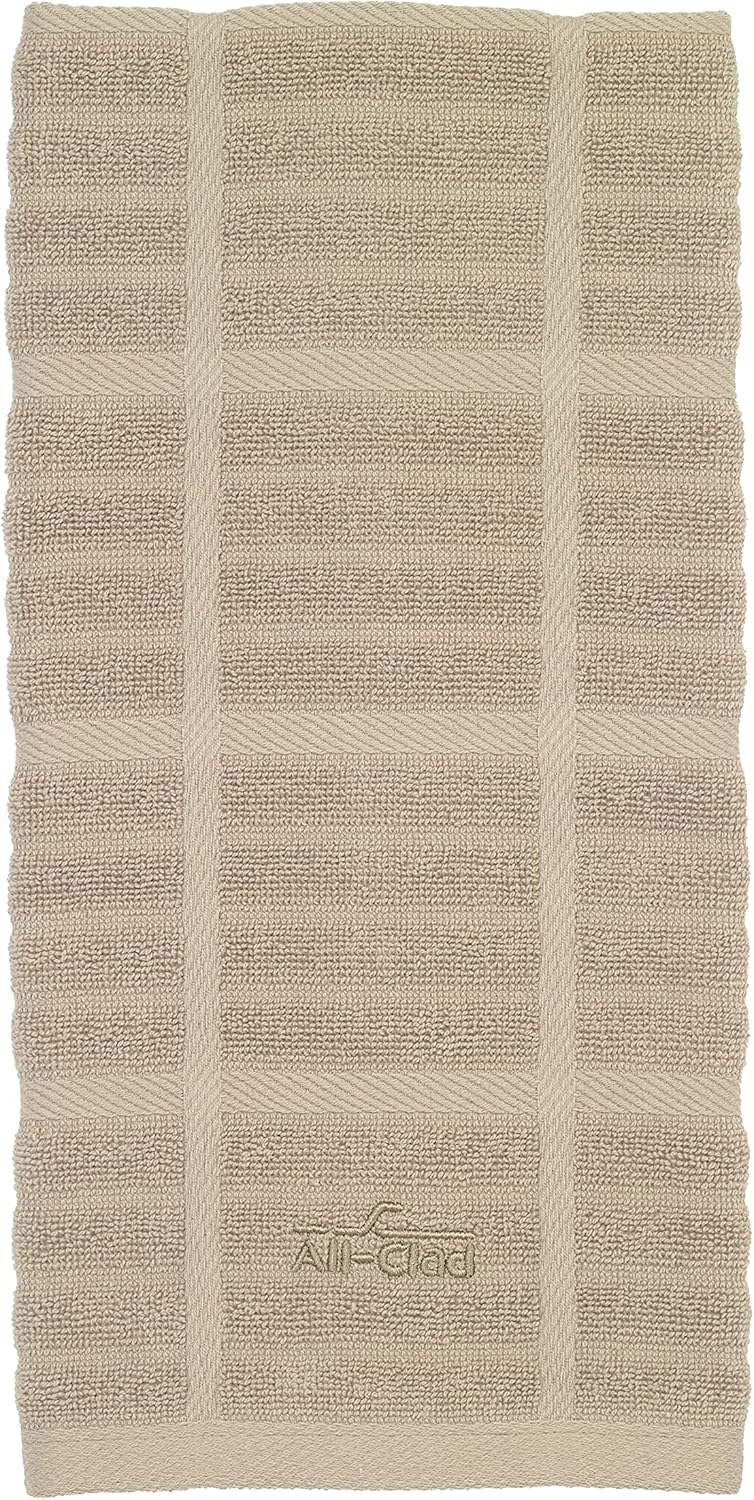 All-Clad Solid Kitchen Towel - 17x30 Inches 100 Cotton 1-Pack Cappuccino