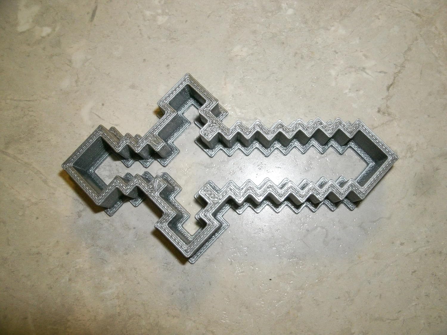 BLOCK ADVENTURE VIDEO GAME SWORD Cookie Cutter