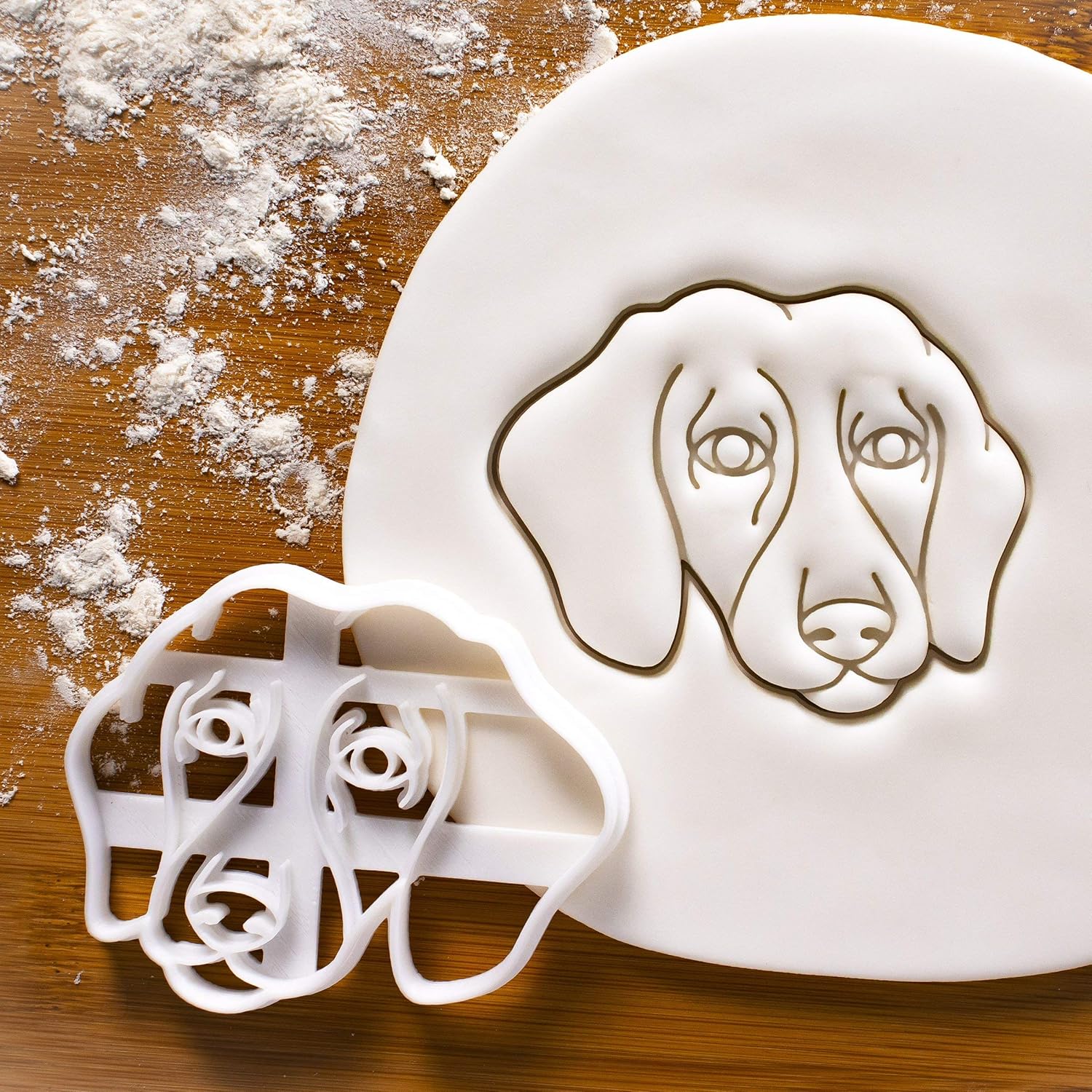 Short Haired Dachshund Face Cookie Cutter - 1 Piece Bakerlogy