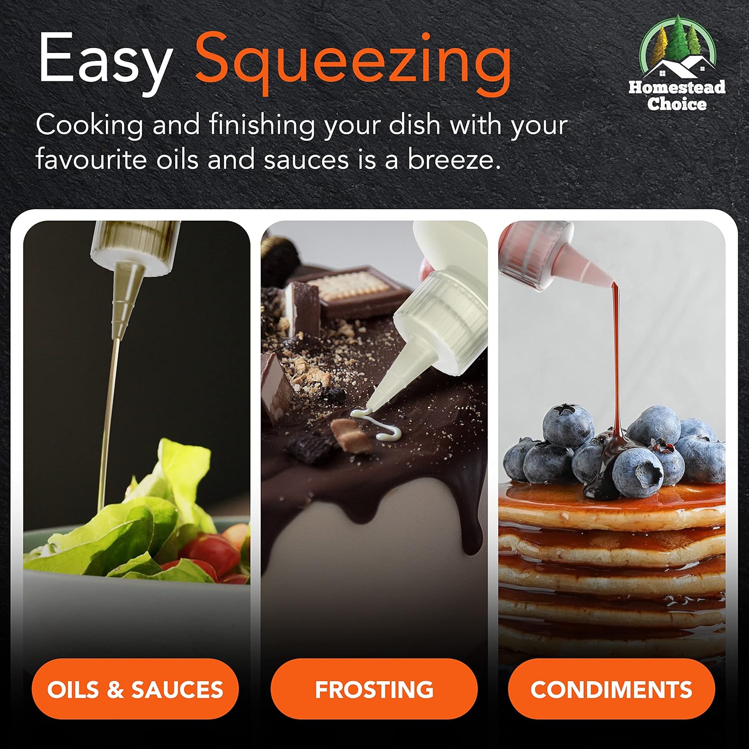 Homestead Choice 7Pack Squeeze Bottles for Sauces