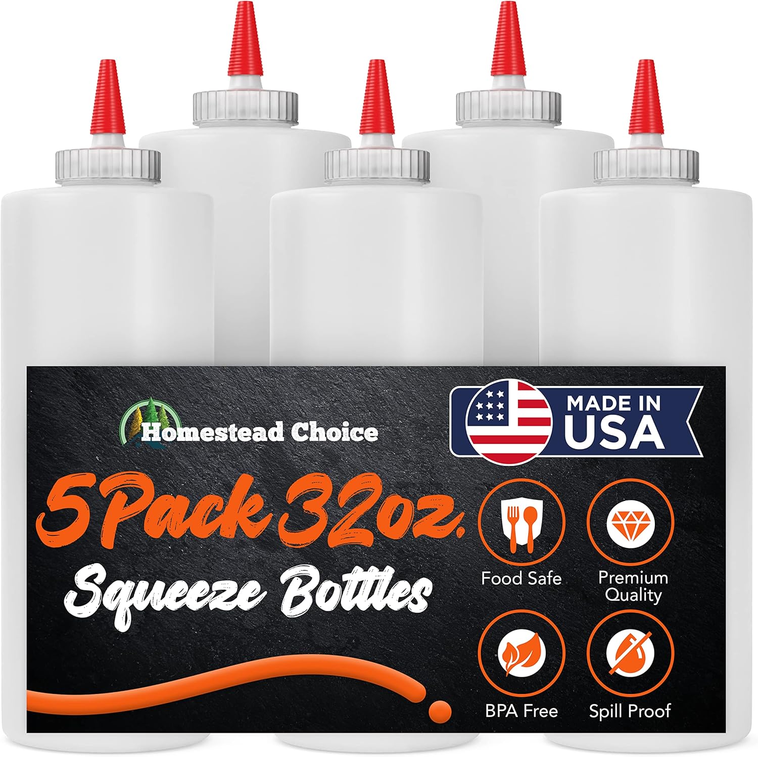Homestead Choice 7Pack Squeeze Bottles for Sauces